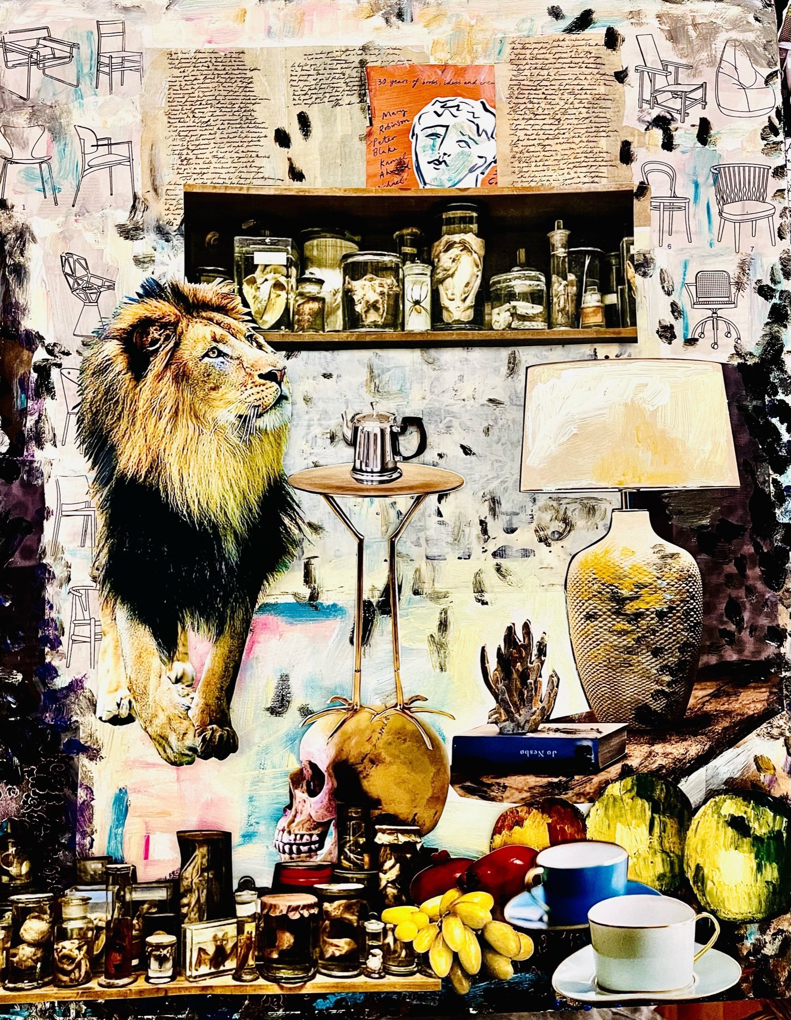 Lions Death on Cassini coffee table 90x60 Hahnenmühle print on paper framed €900.JPG