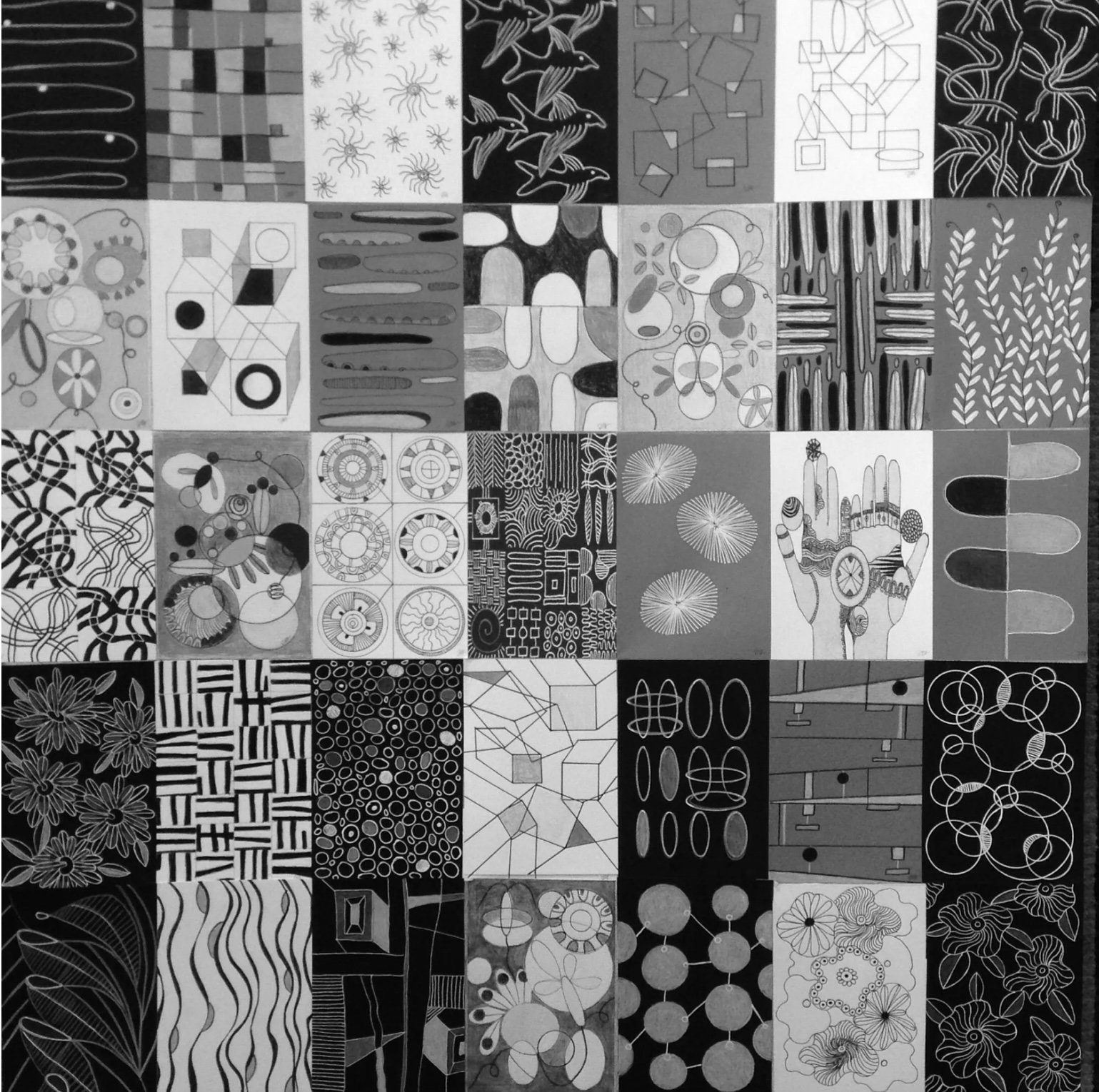 “Monochromatic Paper Quilt”