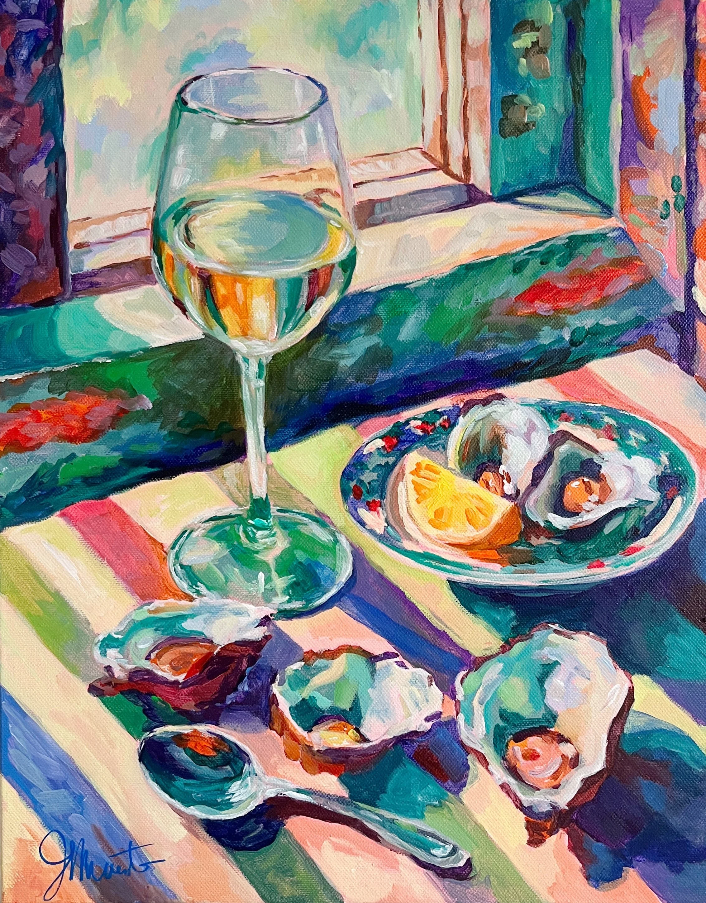 A Glass of Wine with Oysters