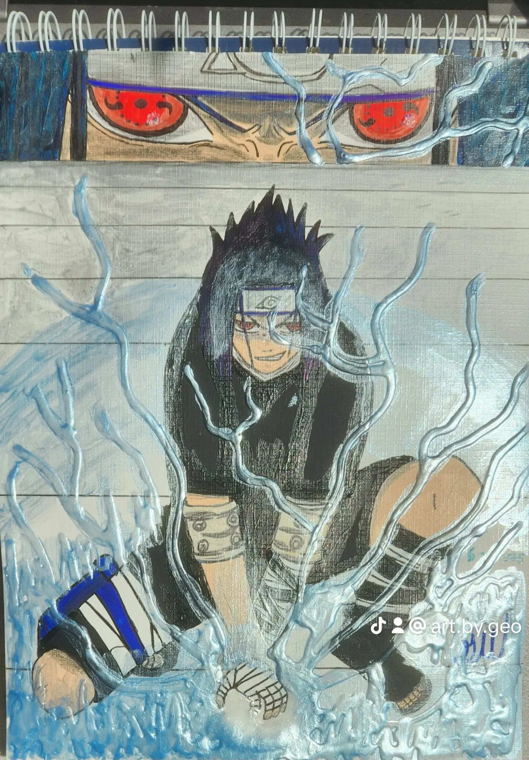Sasuke Uchiha using Chidori