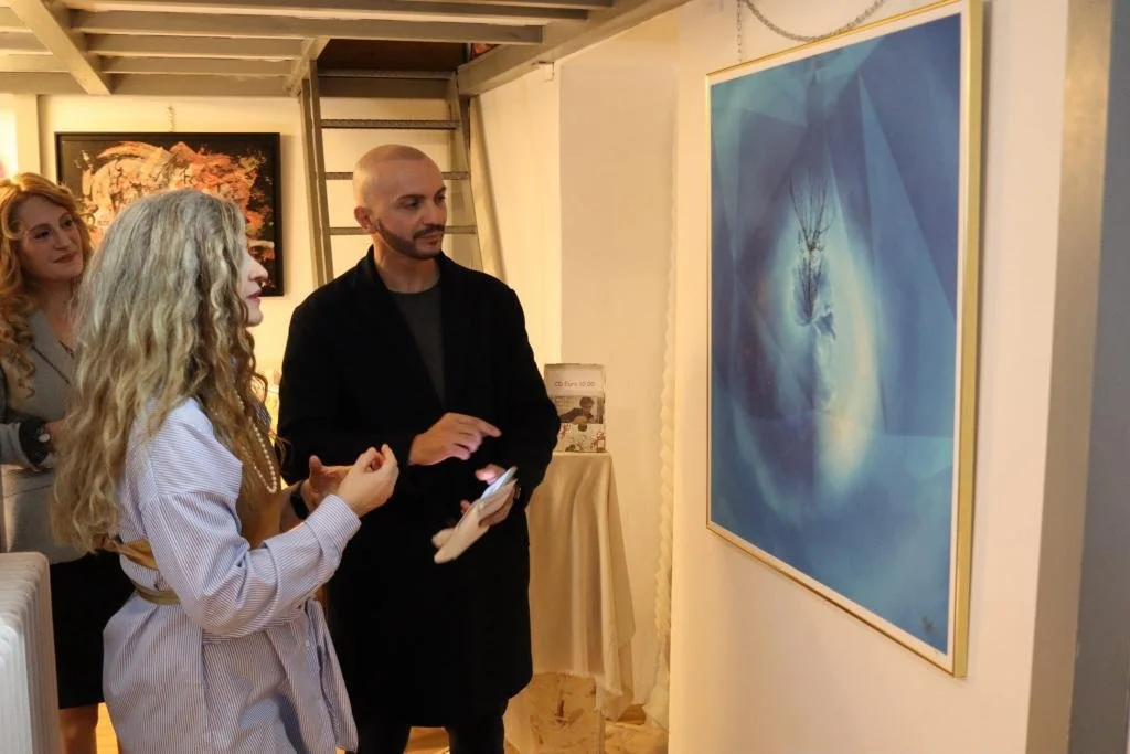 Isa Oli with Italian artist and curator Alfonso Restivo