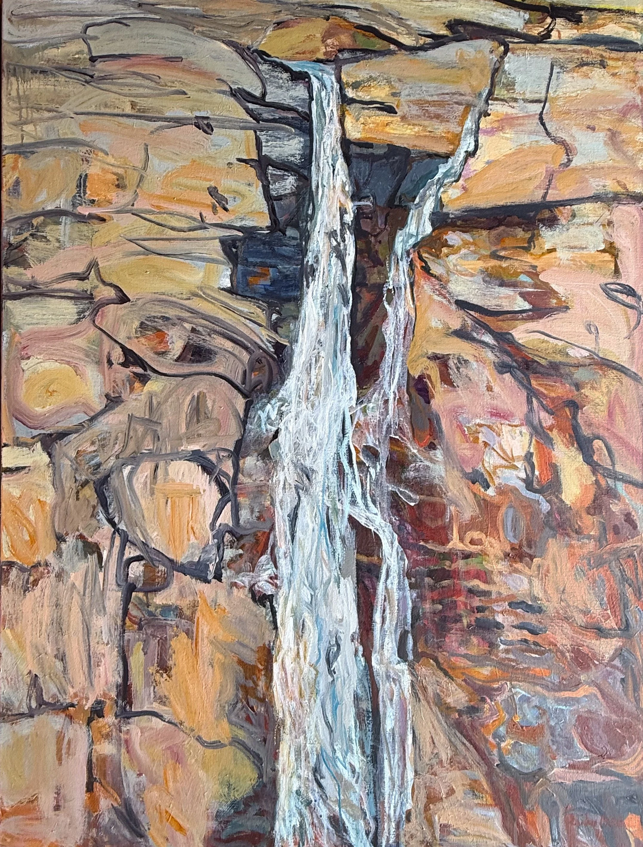 Erika Beck FRAS, Carrington Falls VIII, Acrylic on linen, W100xH130cm.jpg
