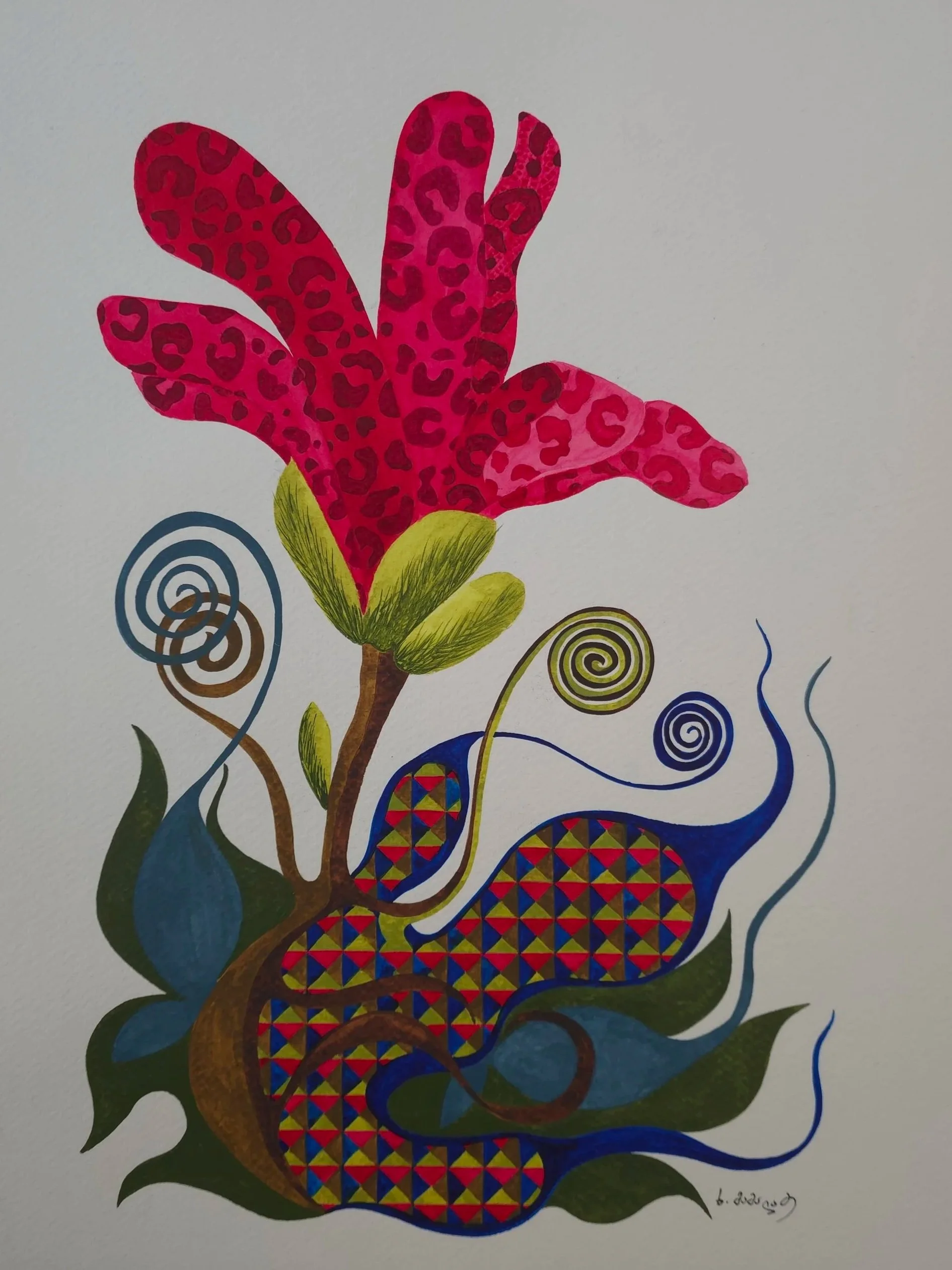  Bloom of imagination, watercolor, 27.9cm x 38.1cm