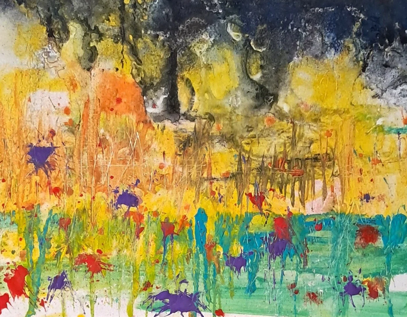 Field of Flowers Before a Storm