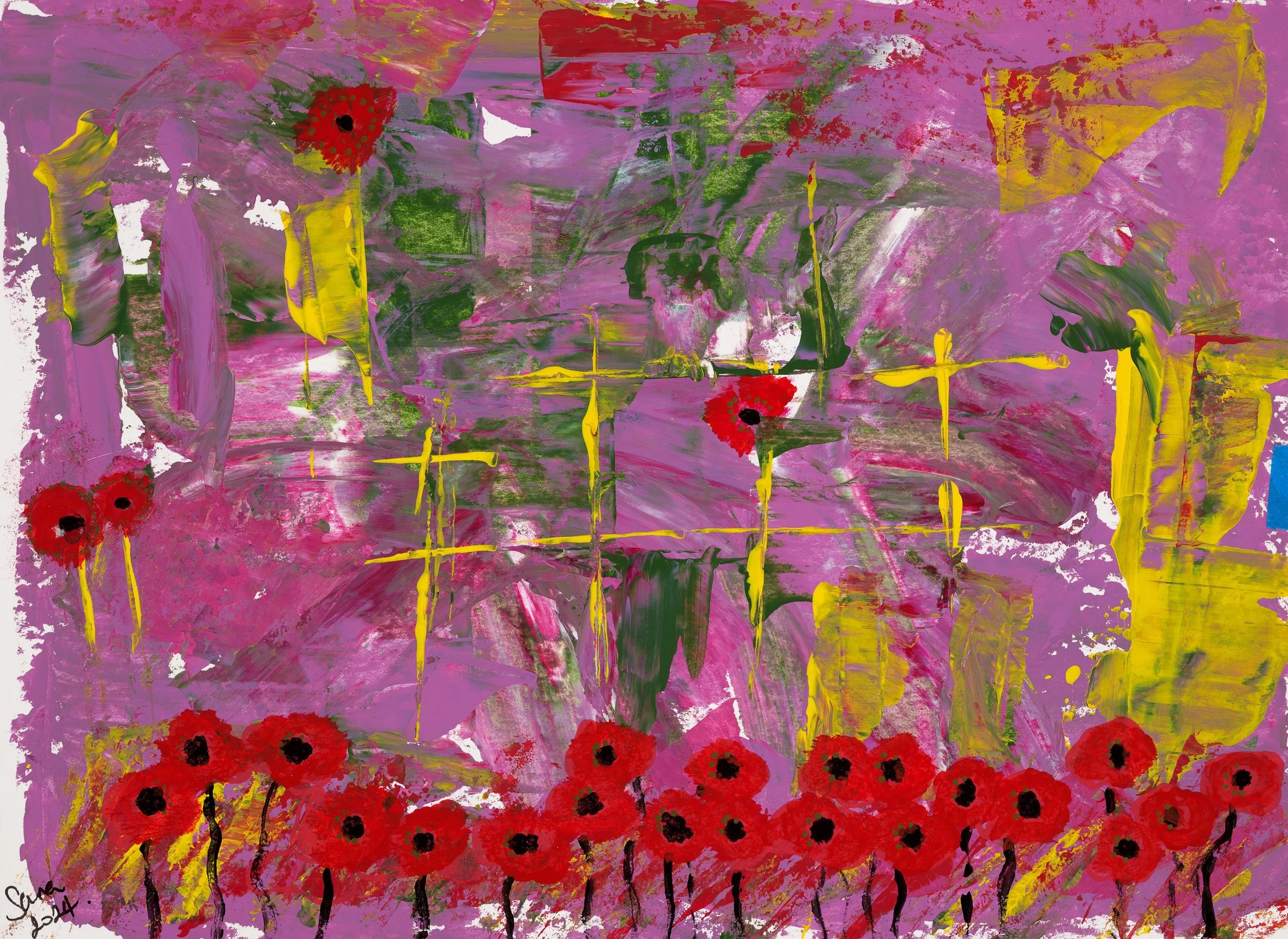  Poppies in the Graveyard