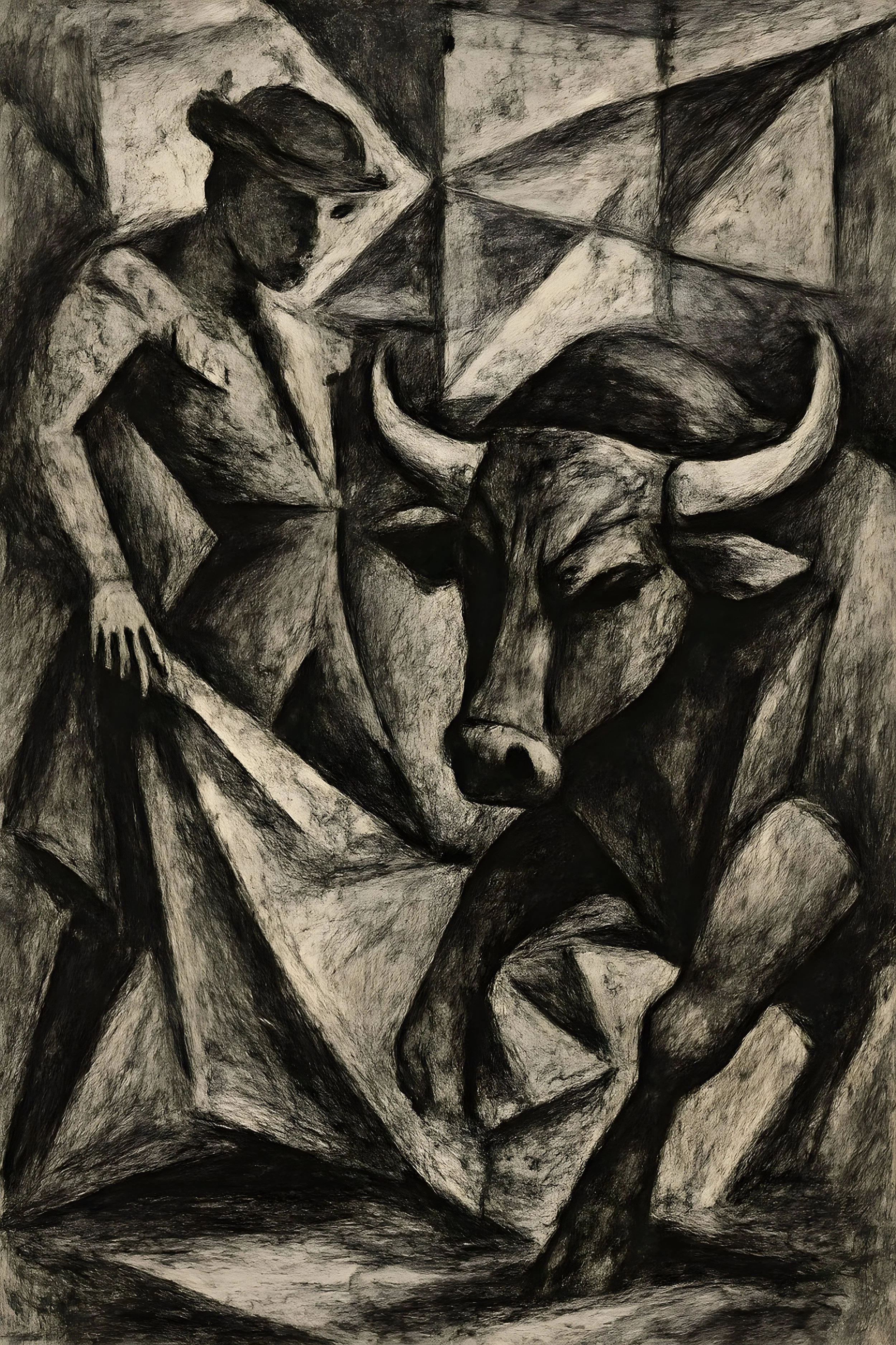 The Arena - Charcoal drawing by Gerardus Baron von Sachsen
