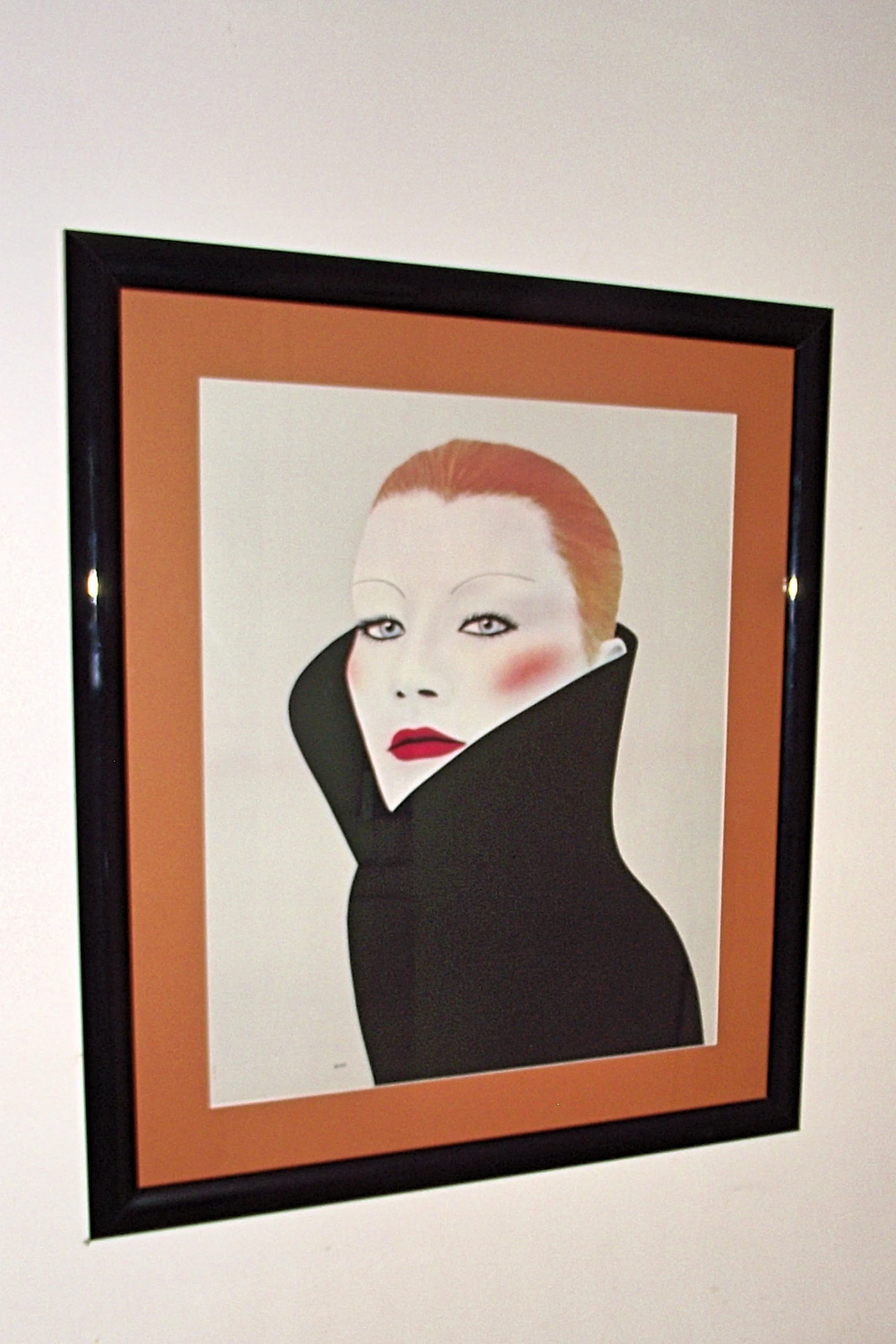 "Pret a Porter Féminin" signed RAZZIA framed print/lithograph France 1982
