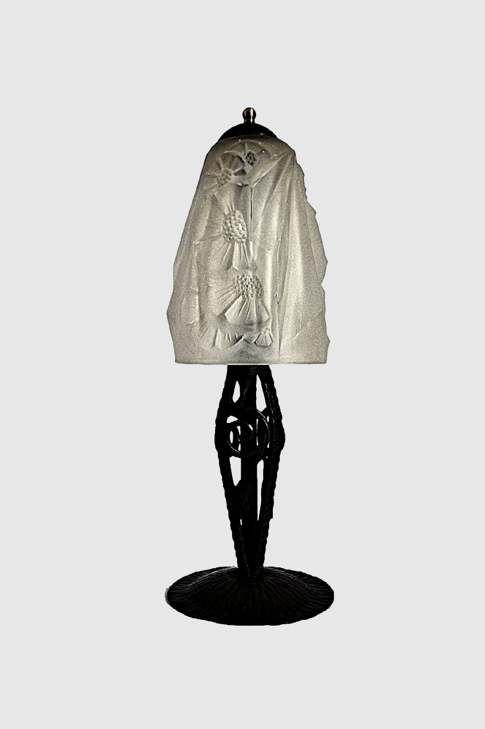Elegant Art Deco Frosted Glass Lamp