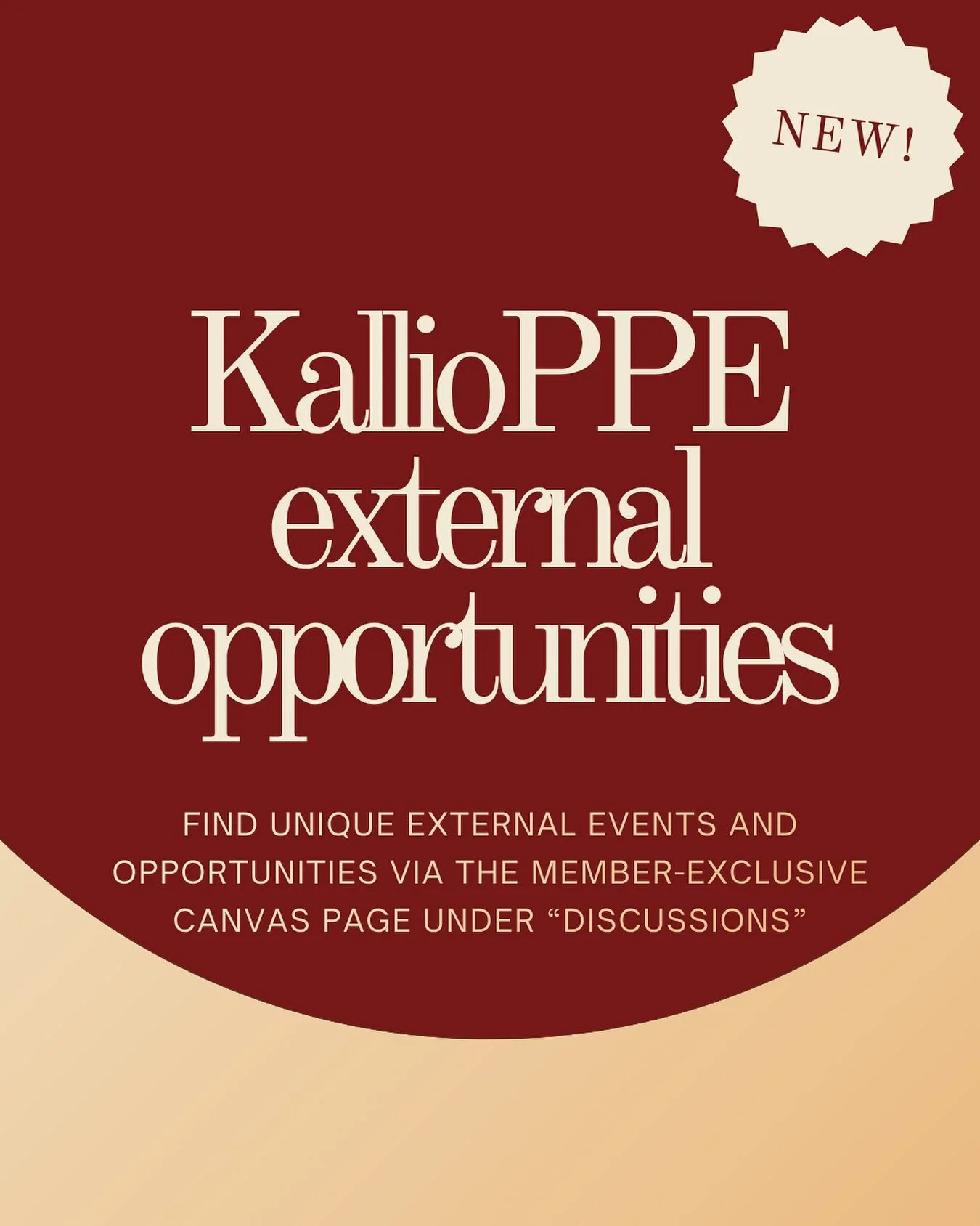 Looking for unique external opportunities to enhance your network or skillset? KallioPPE has got you covered!
With our new function we now offer you special external opportunities and events to participate in. Think of internships, temporary jobs, or