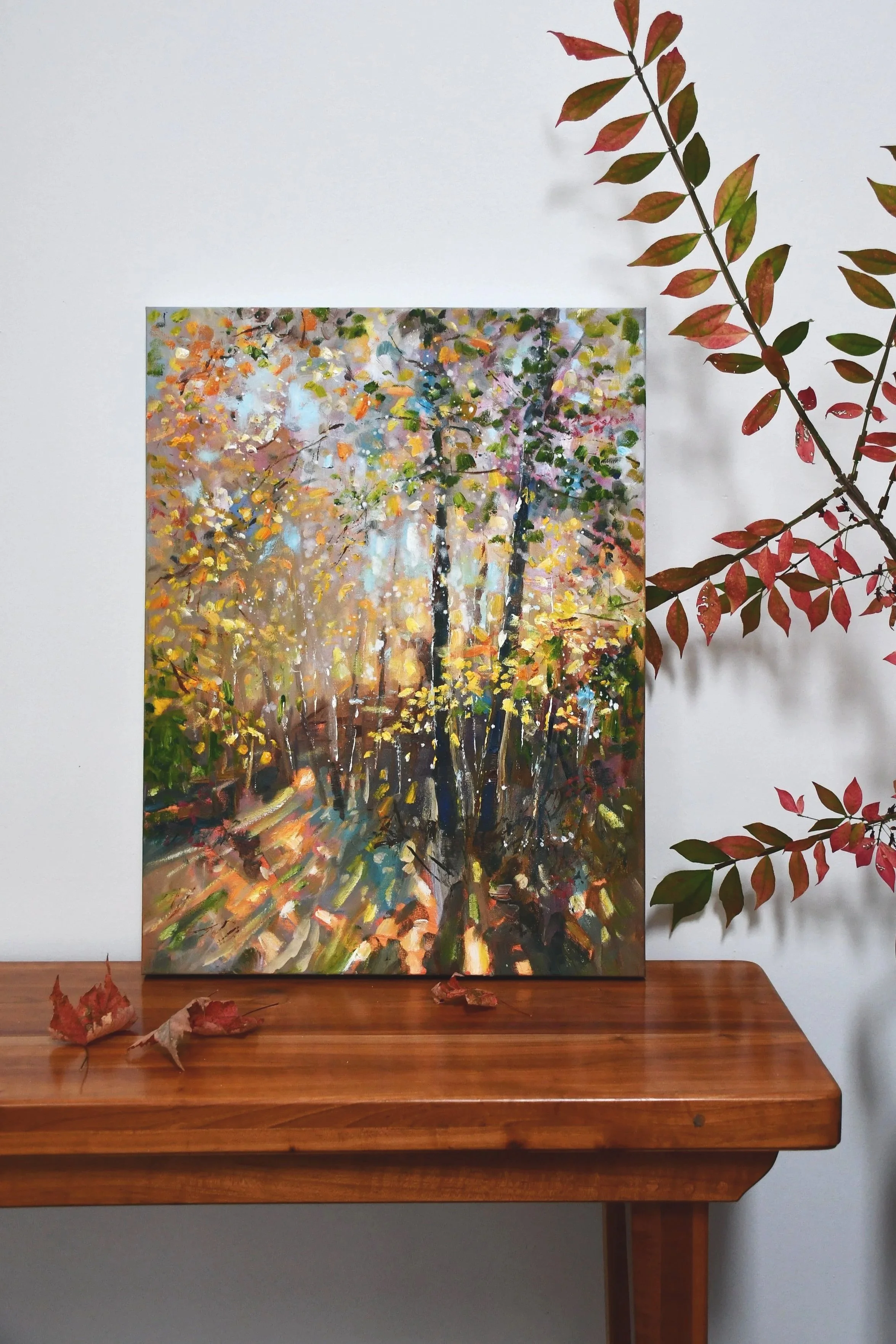 Autumn Landscape Painting Fall Modern Art Cottage Home Art Fall