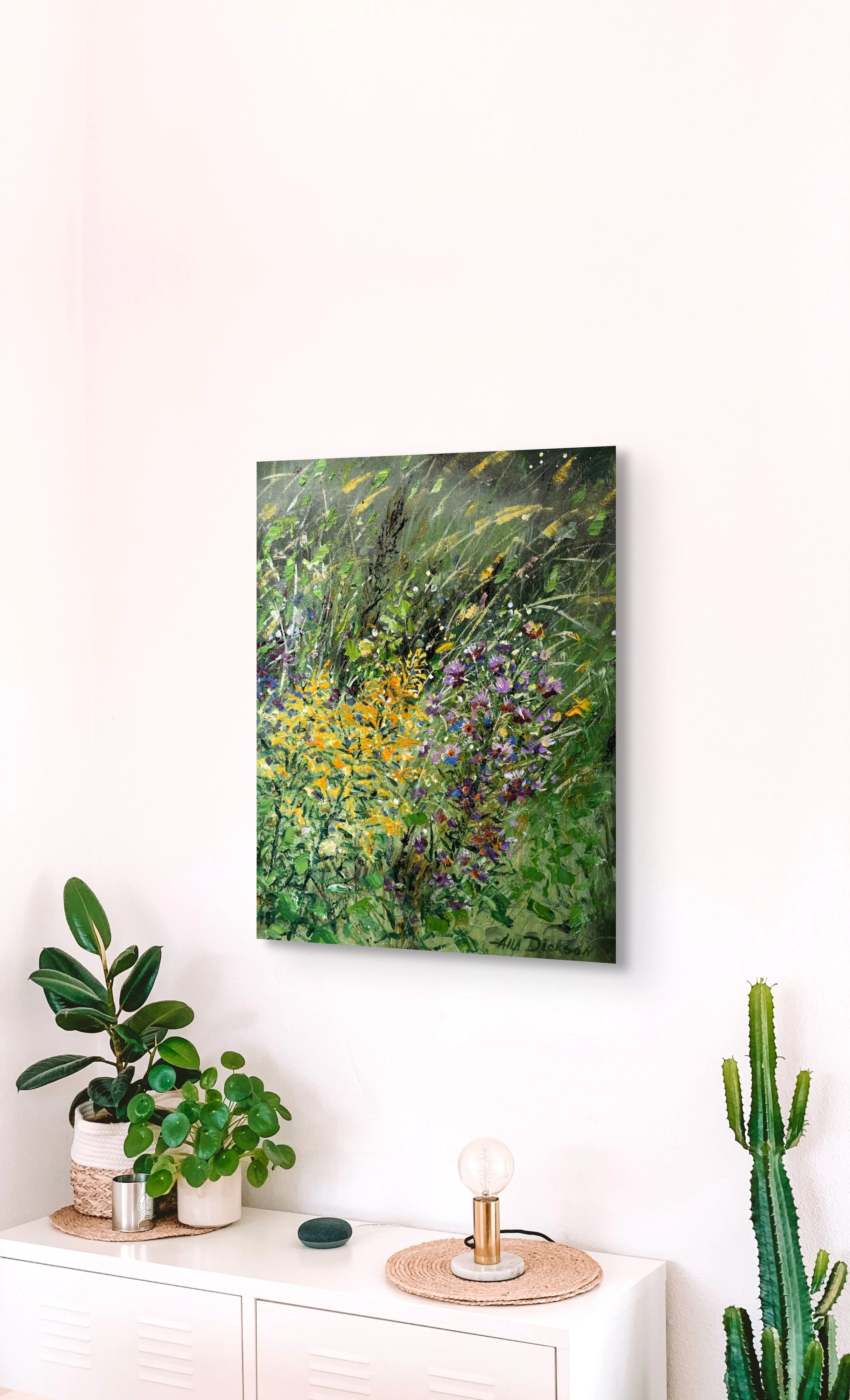 Wildflowers — Original Oil Paintings Watercolor Art Home Good