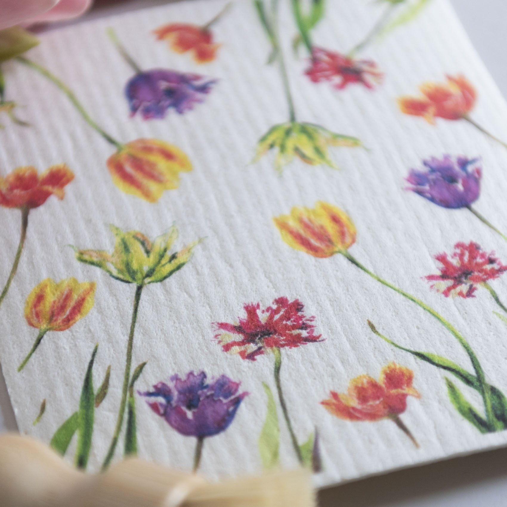Tulip dishcloth tulip reusable dishcloth tulip kitchen towel flower garden swedish dishcloth