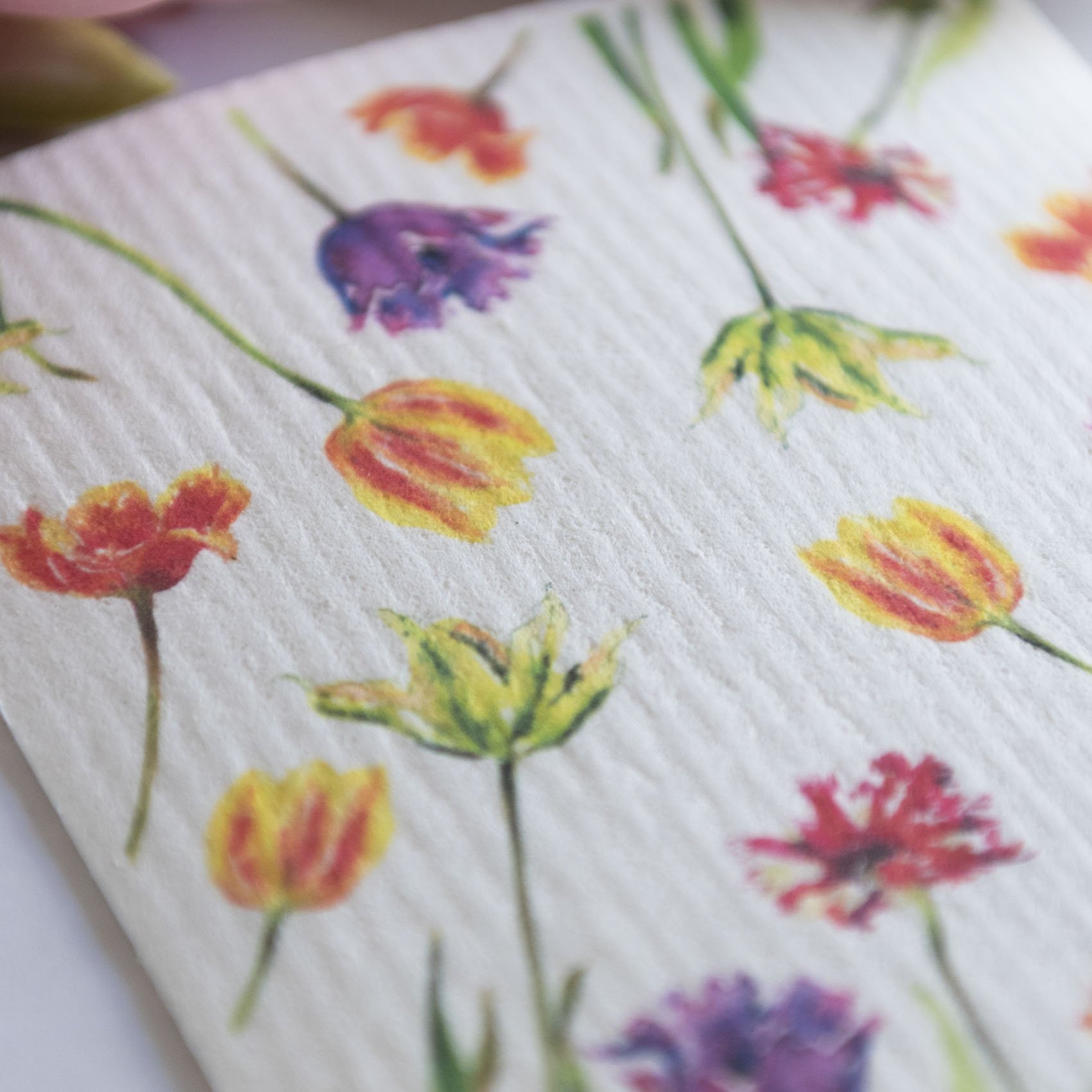 Tulip dishcloth tulip reusable dishcloth tulip kitchen towel flower garden swedish dishcloth