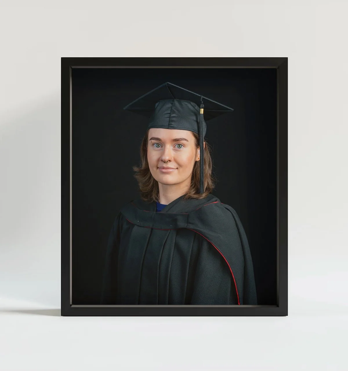 UBC grad Photo in frame on white background