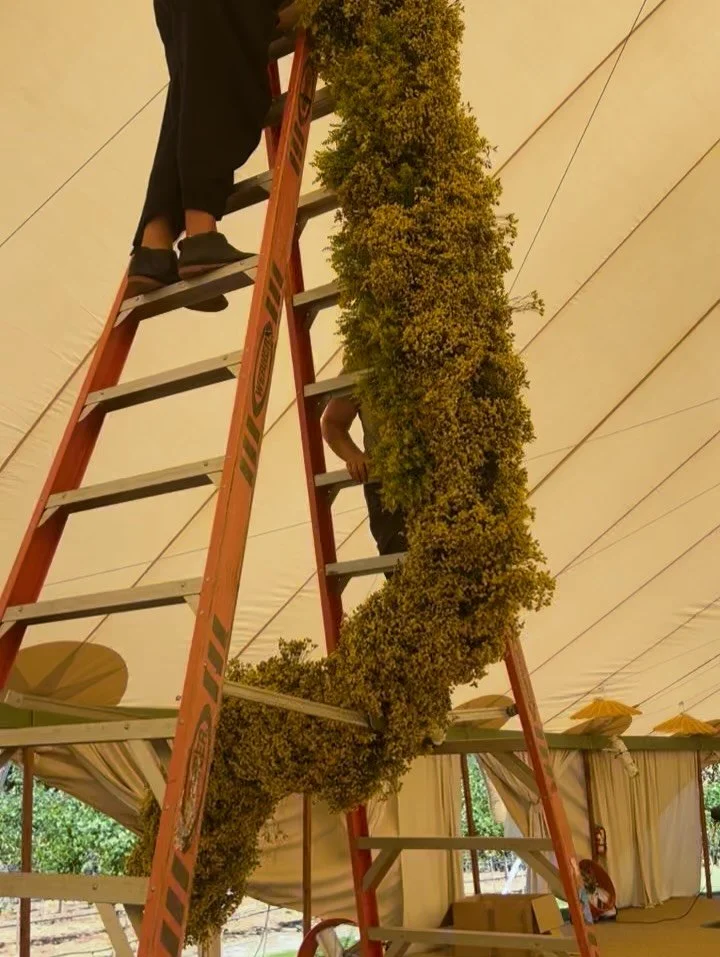 Meadows and mounds and blobby shapes- forms we have enjoyed delving into in the past year or so. Big plans for more of these for our events this season 🤗