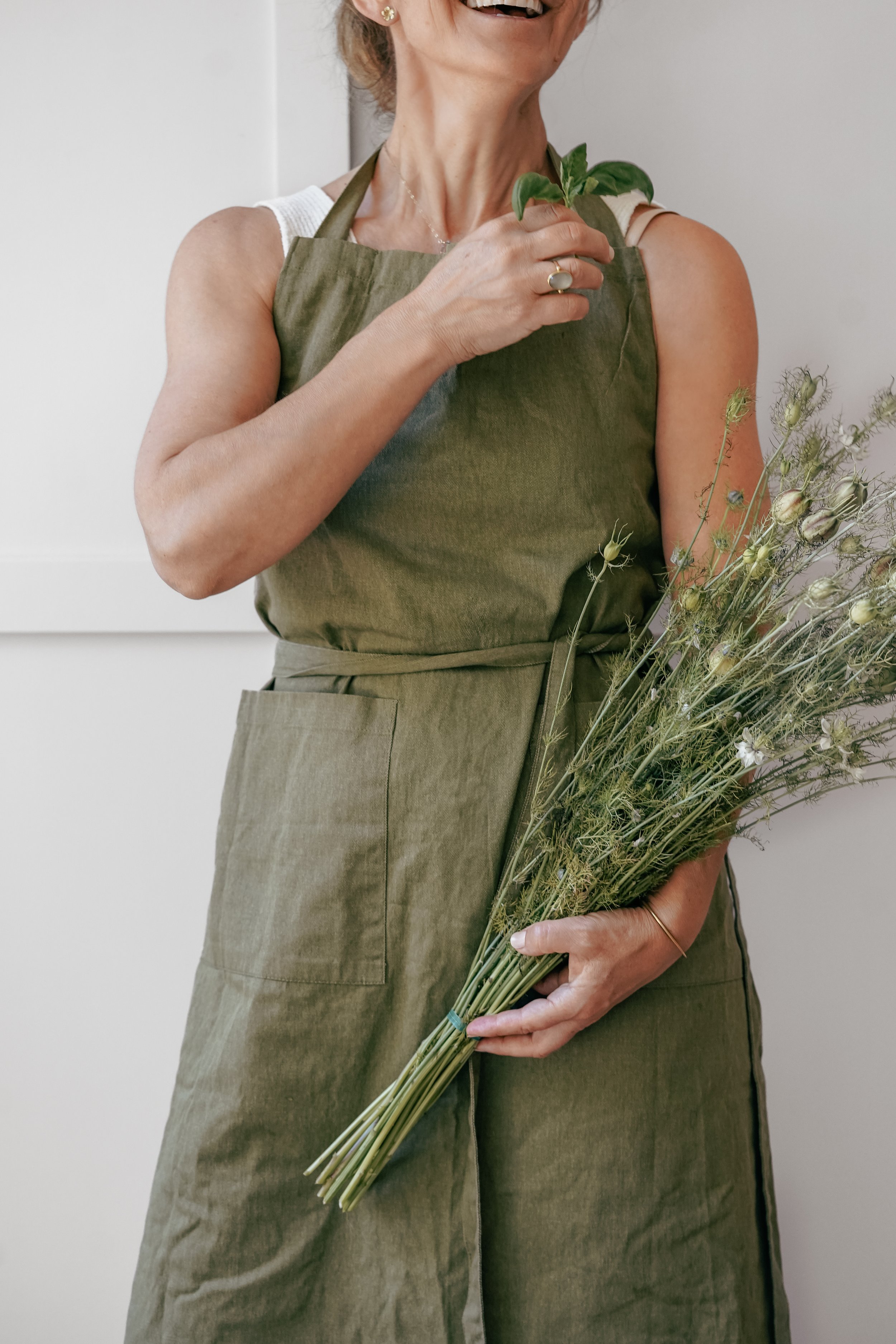Stonewashed Cotton Apron