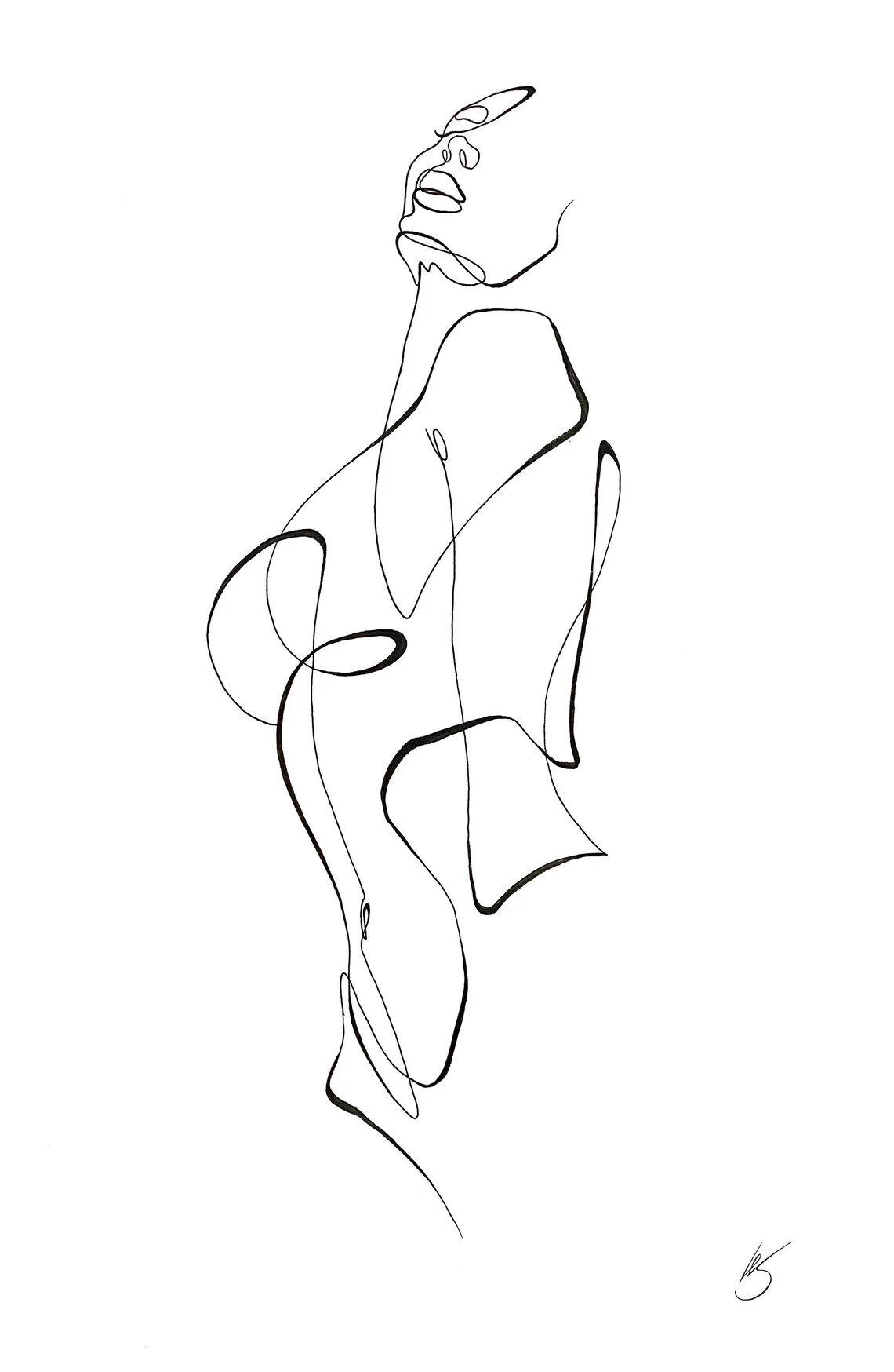 minimalistisk lineart woman body  Reminisce dekor