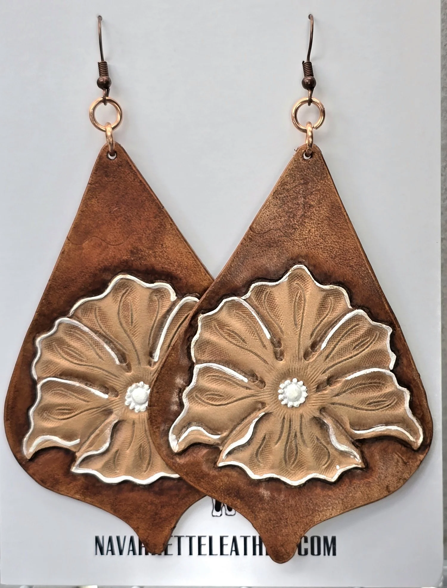 Tooled Leather Leaf