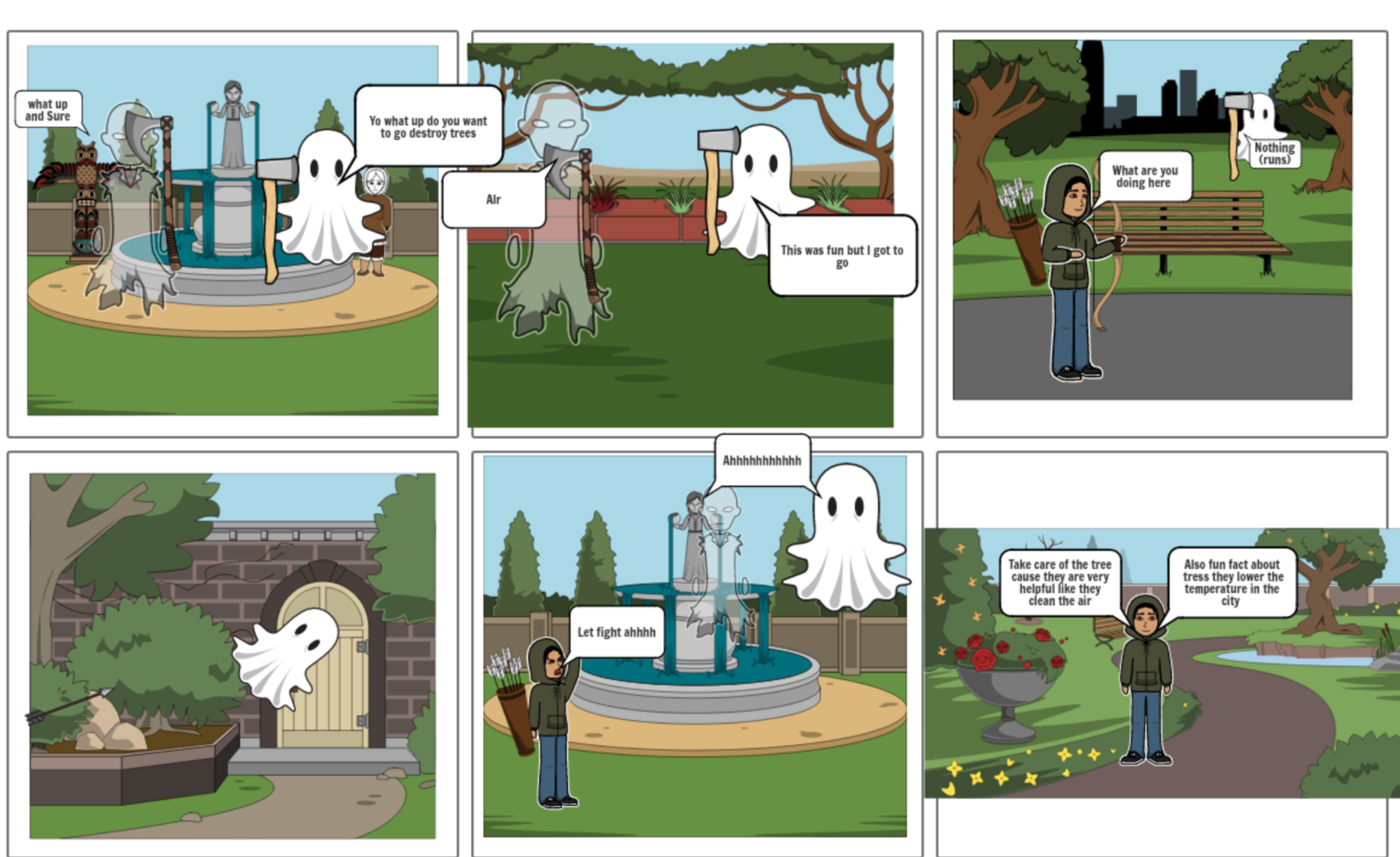 Students identifying themselves as tree warriors as they learn about the urban heat island impact