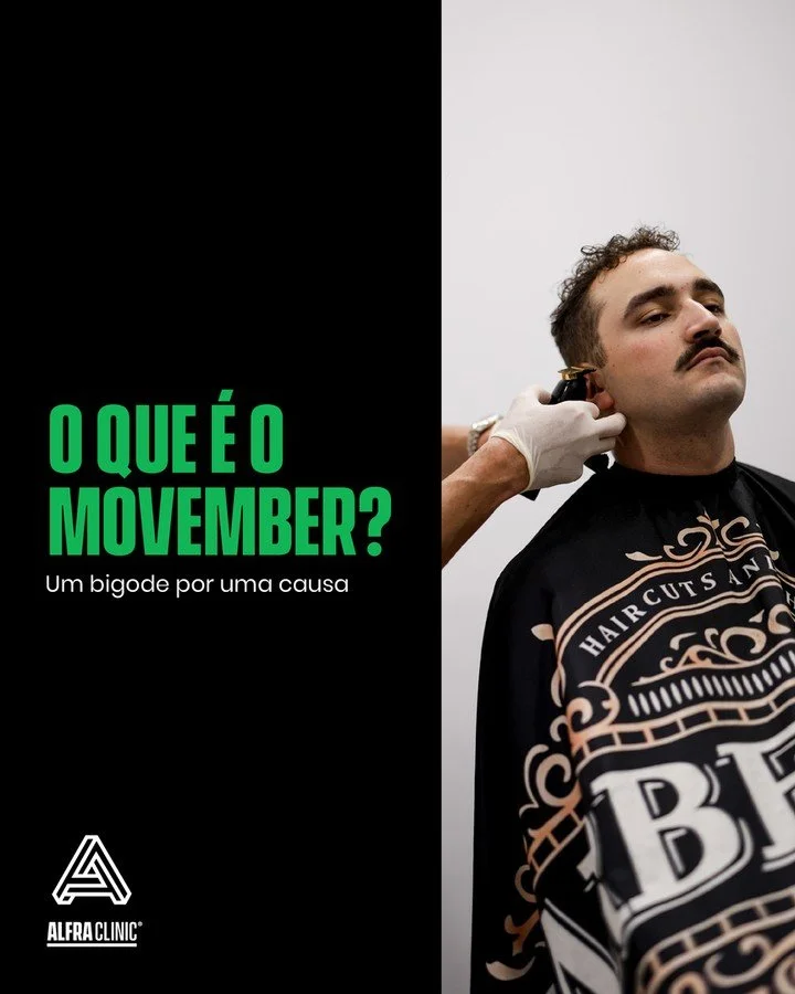 O Movember &eacute; um movimento global que sensibiliza para a sa&uacute;de masculina, lembrando a import&acirc;ncia da preven&ccedil;&atilde;o do cancro da pr&oacute;stata, do cancro testicular e da sa&uacute;de mental.
⠀⠀⠀⠀⠀⠀⠀⠀⠀⠀
Mais do que um ges