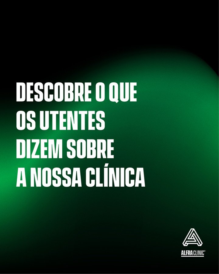 Cada testemunho &eacute; uma hist&oacute;ria de recupera&ccedil;&atilde;o, dedica&ccedil;&atilde;o e confian&ccedil;a. 💪
⠀⠀⠀⠀⠀⠀⠀⠀⠀⠀
⠀⠀⠀⠀⠀⠀⠀⠀⠀⠀
Na Alfraclinic trabalhamos todos os dias para que cada sess&atilde;o fa&ccedil;a a diferen&ccedil;a no teu