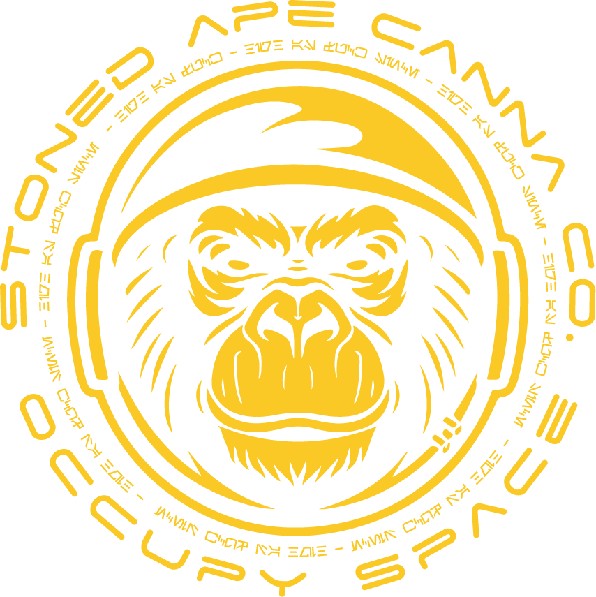Stoned Ape Canna Co badge logo, cannabis company in Carlsbad, New Mexico