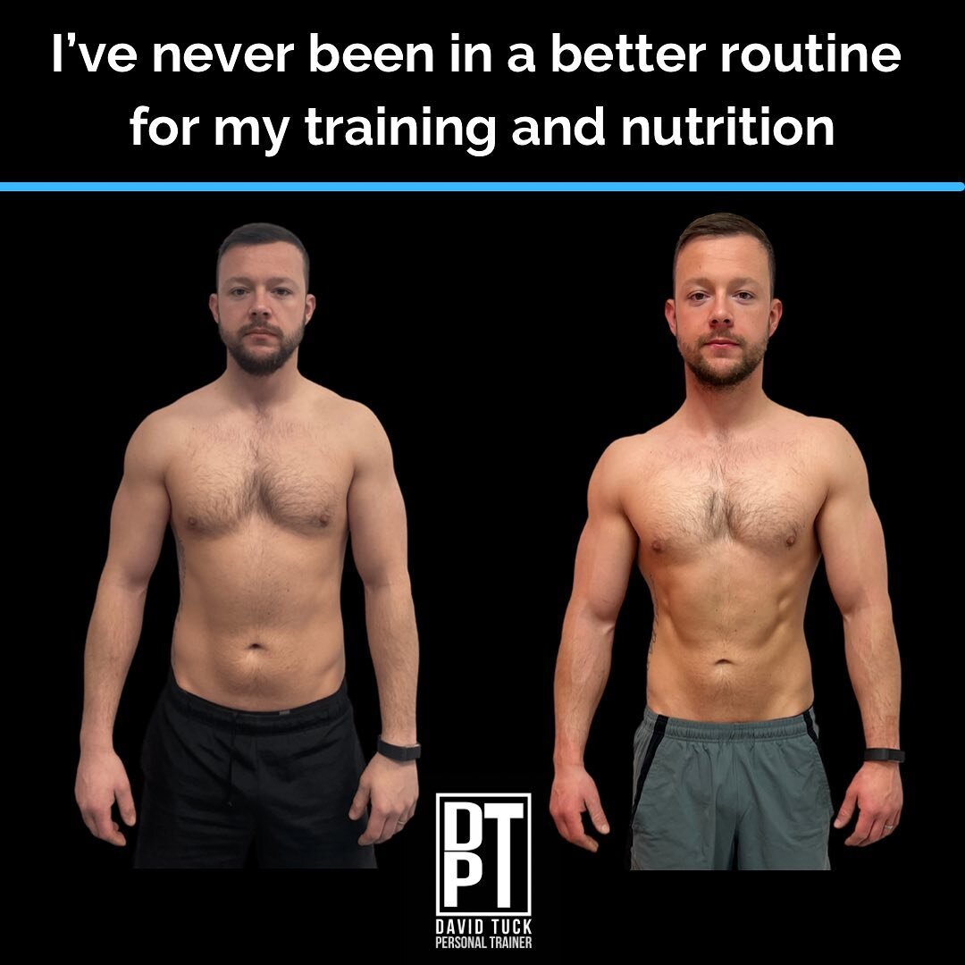 Do you have a solid routine for your training and nutrition? 

And more importantly do you stick to it? 👀

Here&rsquo;s James and the progress from a recomp phase where he dropped a stone while also adding muscle and increasing his strength 💪

Jame