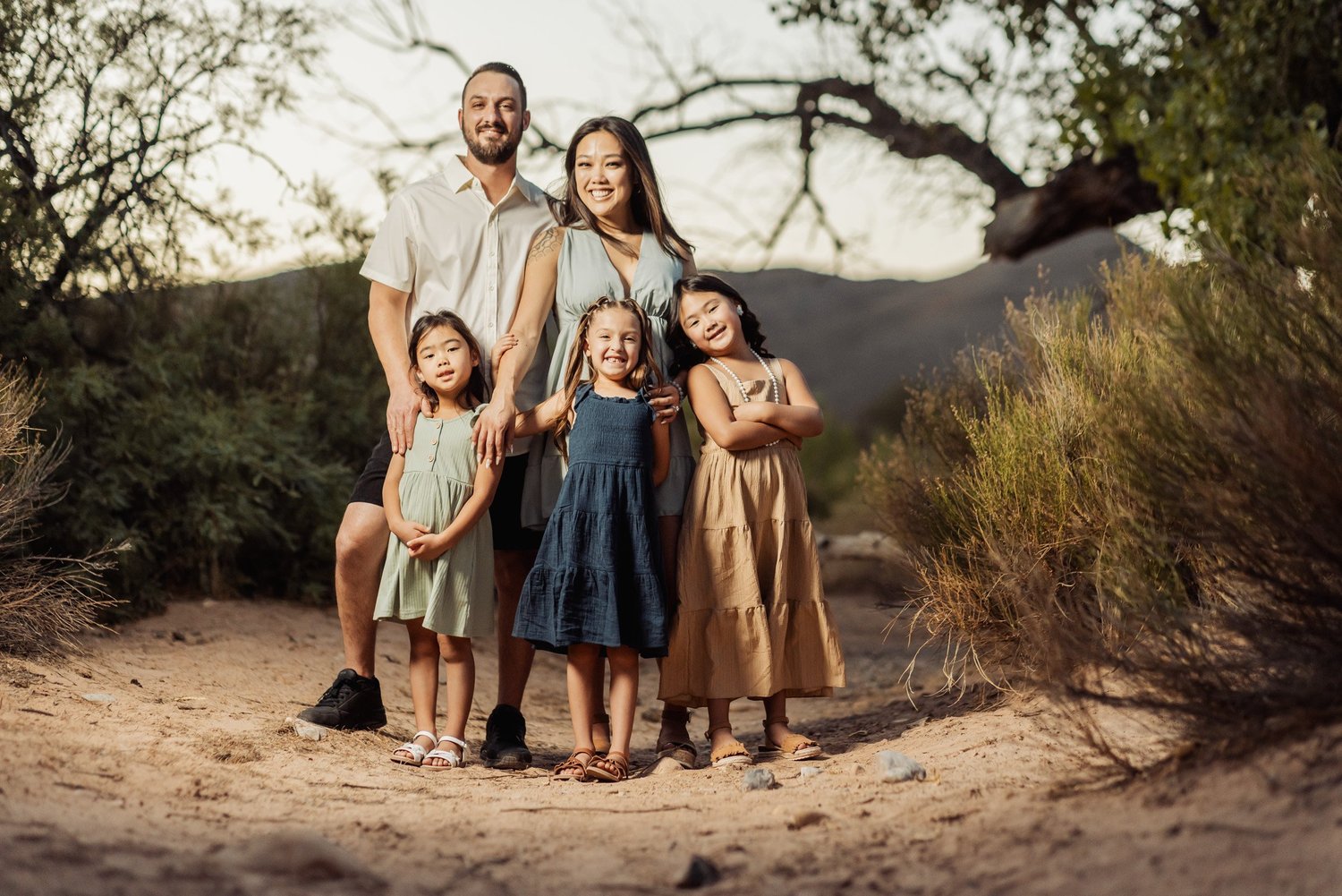 Family photography session at Red Rock Canyon near Las Vegas