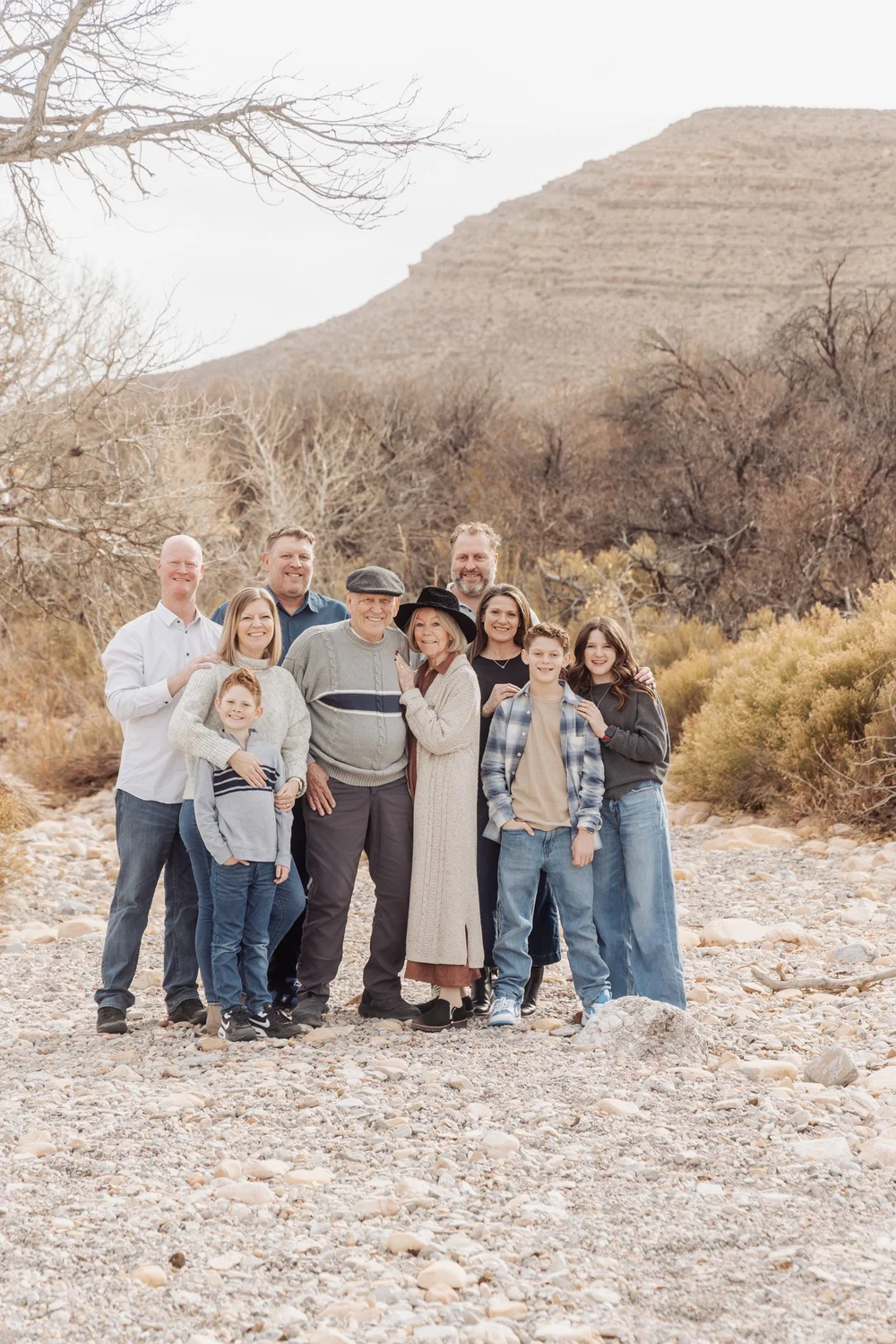 Young child in an easy-to-move outfit during a Red Rock Canyon family session