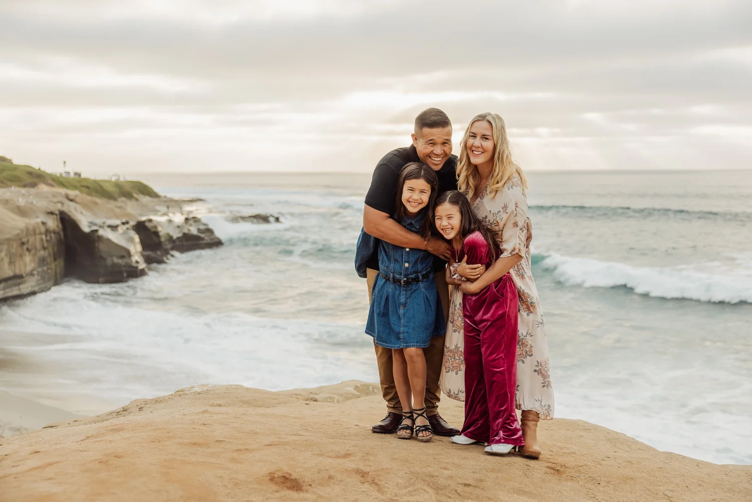 Family portrait session in La Jolla near San Diego