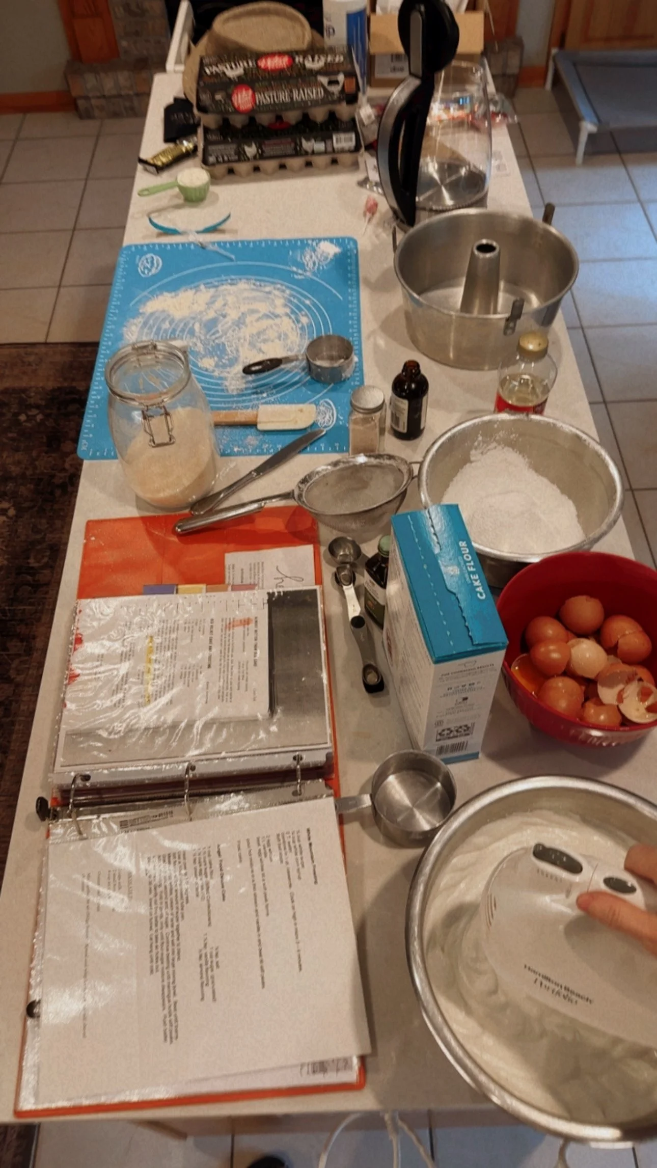 Angel Food Cake Recipe + White Mountain Frosting