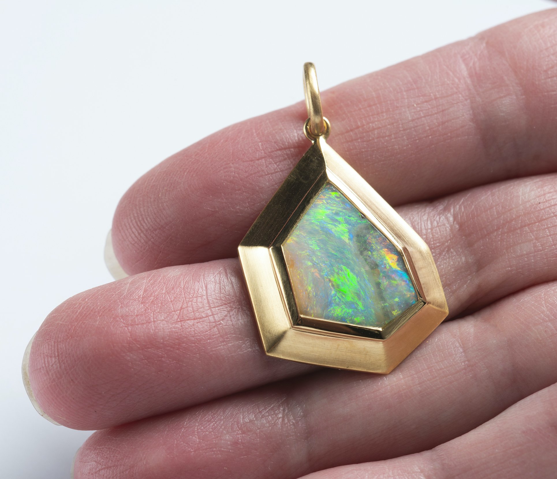 22k fairmined gold large opal pendant statement piece.jpeg