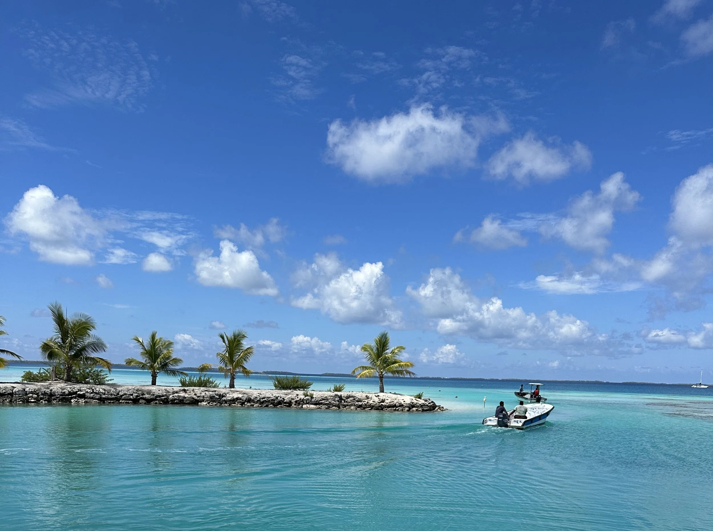 Near the airstrip in Ahe, French Polynesia