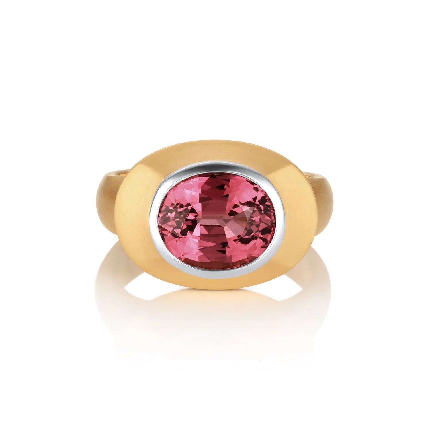 Malaya Garnet Saucer Ring