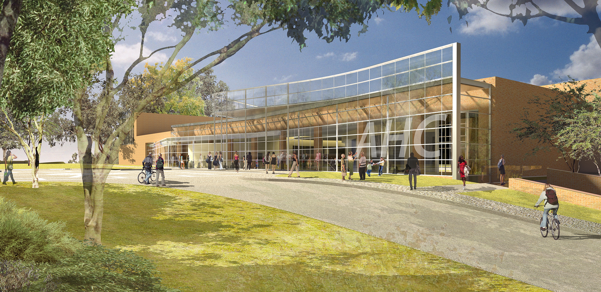 Rendering  |  Here glass facade is set to 'transparent' except for the illuminated AHC.