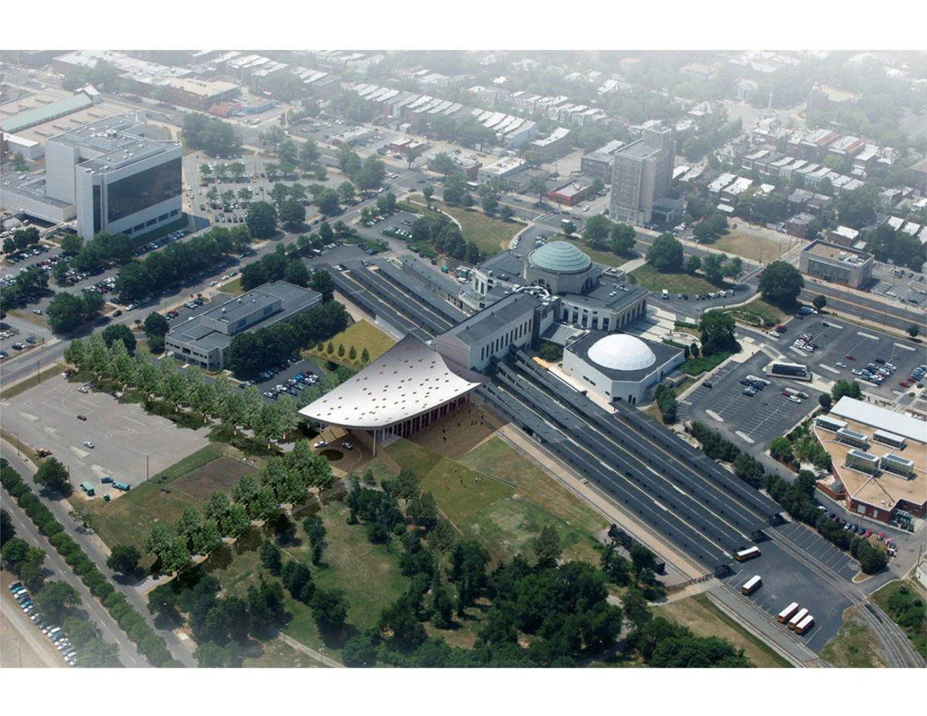 Events Center, Aerial Rendering