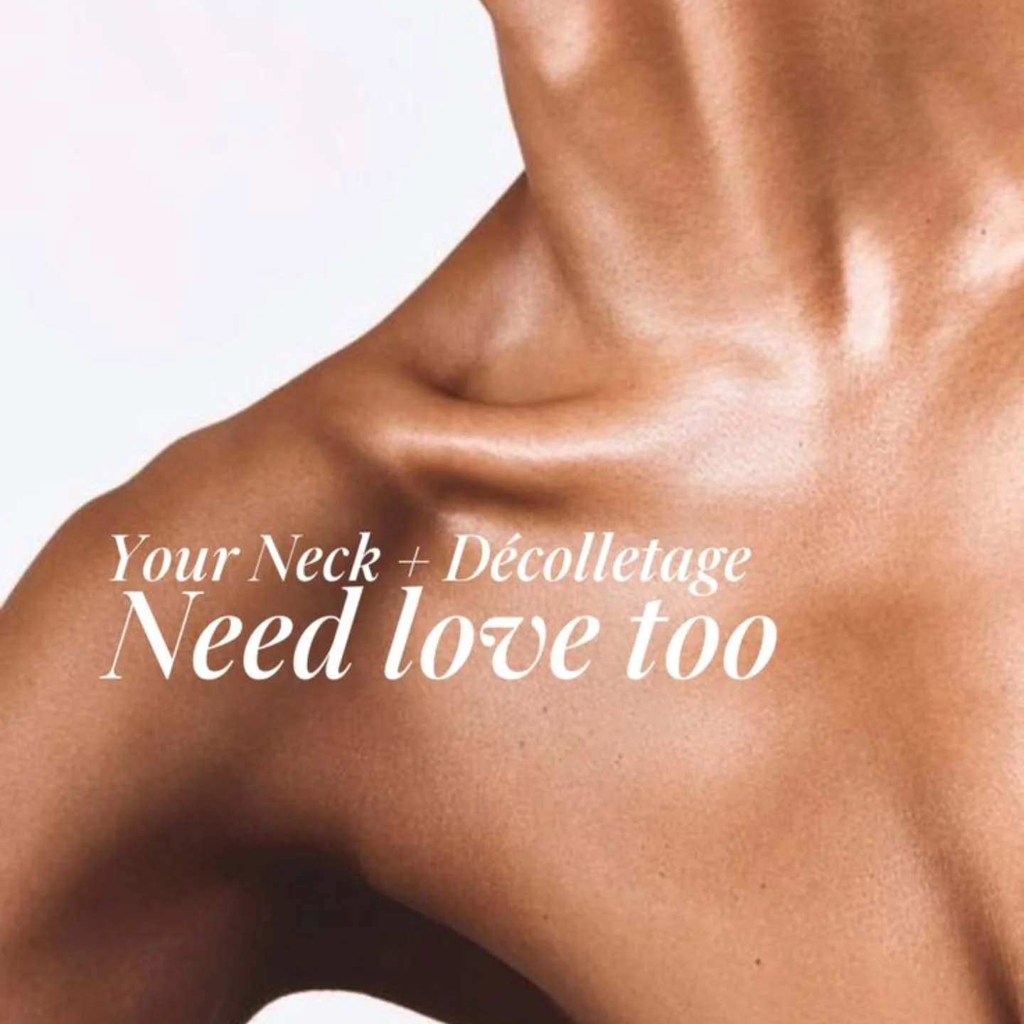 Neck &amp; D&eacute;colletage Rejuvenation
The skin below your chin deserves just as much love as your face. ✨

Whether it&rsquo;s sun damage, fine lines, or that &ldquo;tech-neck&rdquo; creasing &mdash; we offer two powerful ways to renew and firm d