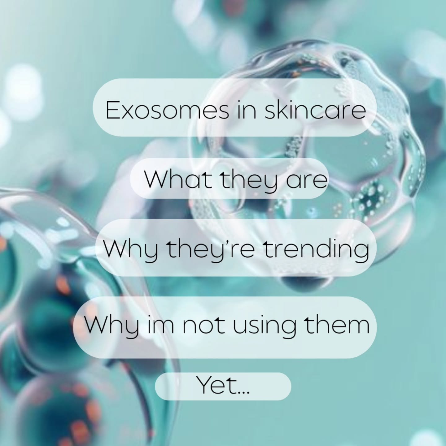 🥼 Look I get it, it IS all very exciting.

After several months of looking into exosomes and getting them in, this is where is stand 

Client safety will always come first here.
Every treatment choice i make is guided by evidence, regulation, and lo