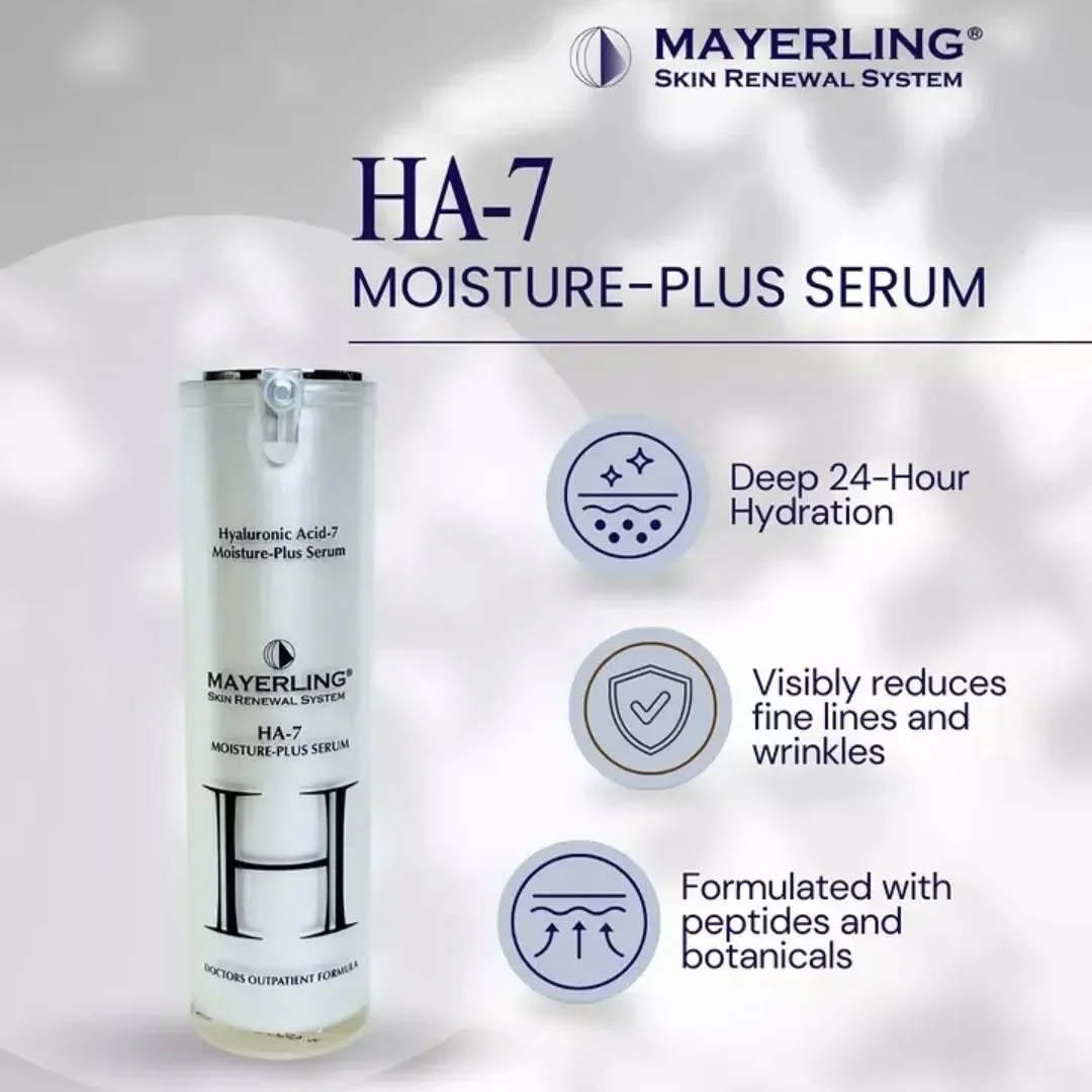 Mayerling HA 7 contains seven molecular weights of Hyaluronic Acid (HA) designed to:

💧Support hydration within the skin&rsquo;s ECM (its structural support network, or "mattress layer" if you have consulted with me)

💧Improve the look of