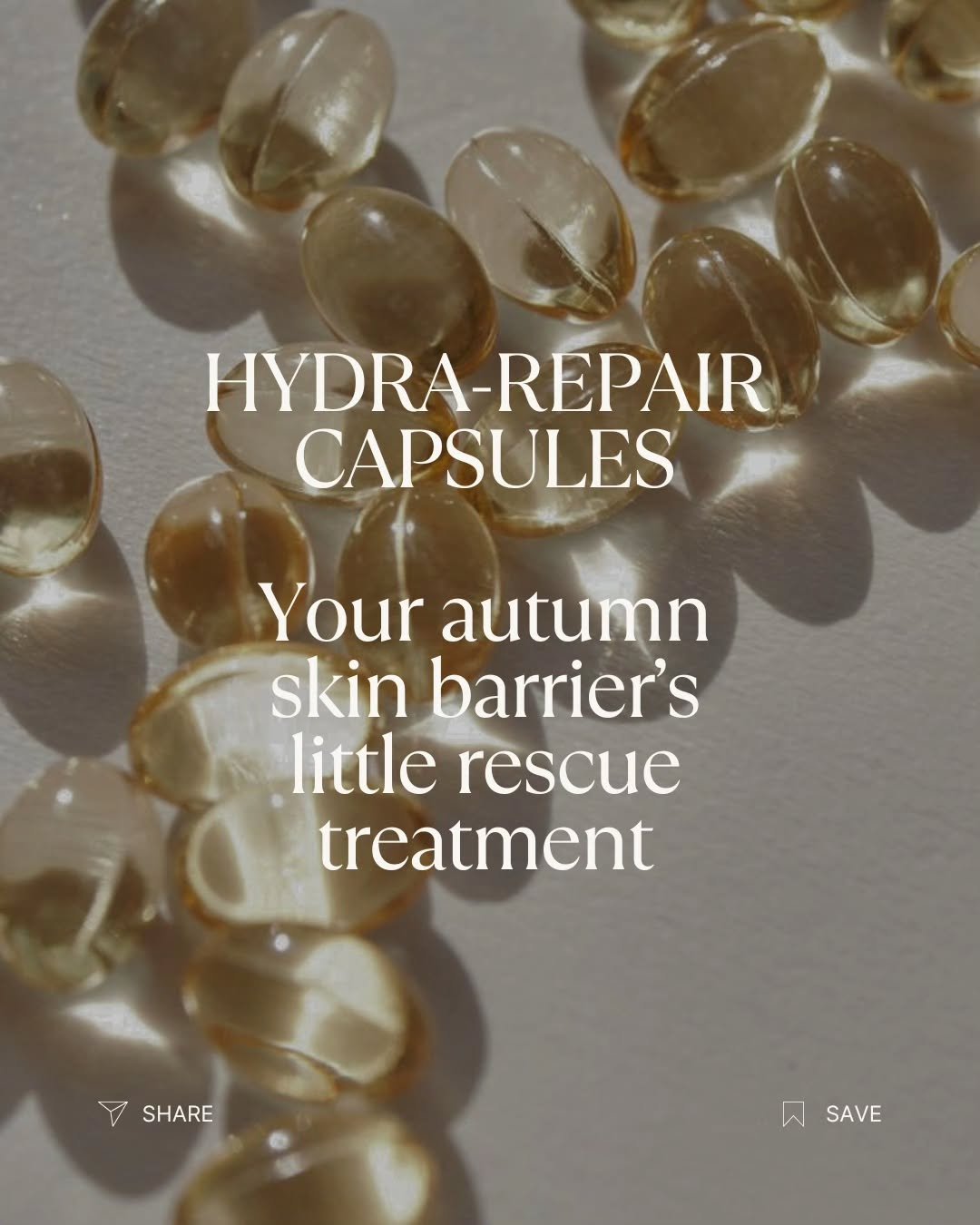 Dry skin isn&rsquo;t just lacking water &mdash; it&rsquo;s lacking protective lipids.

Hydra-Repair Capsules work to replenish barrier fats, reinforce moisture retention and bring stressed skin back to softness, comfort and glow.

I adore these, pers