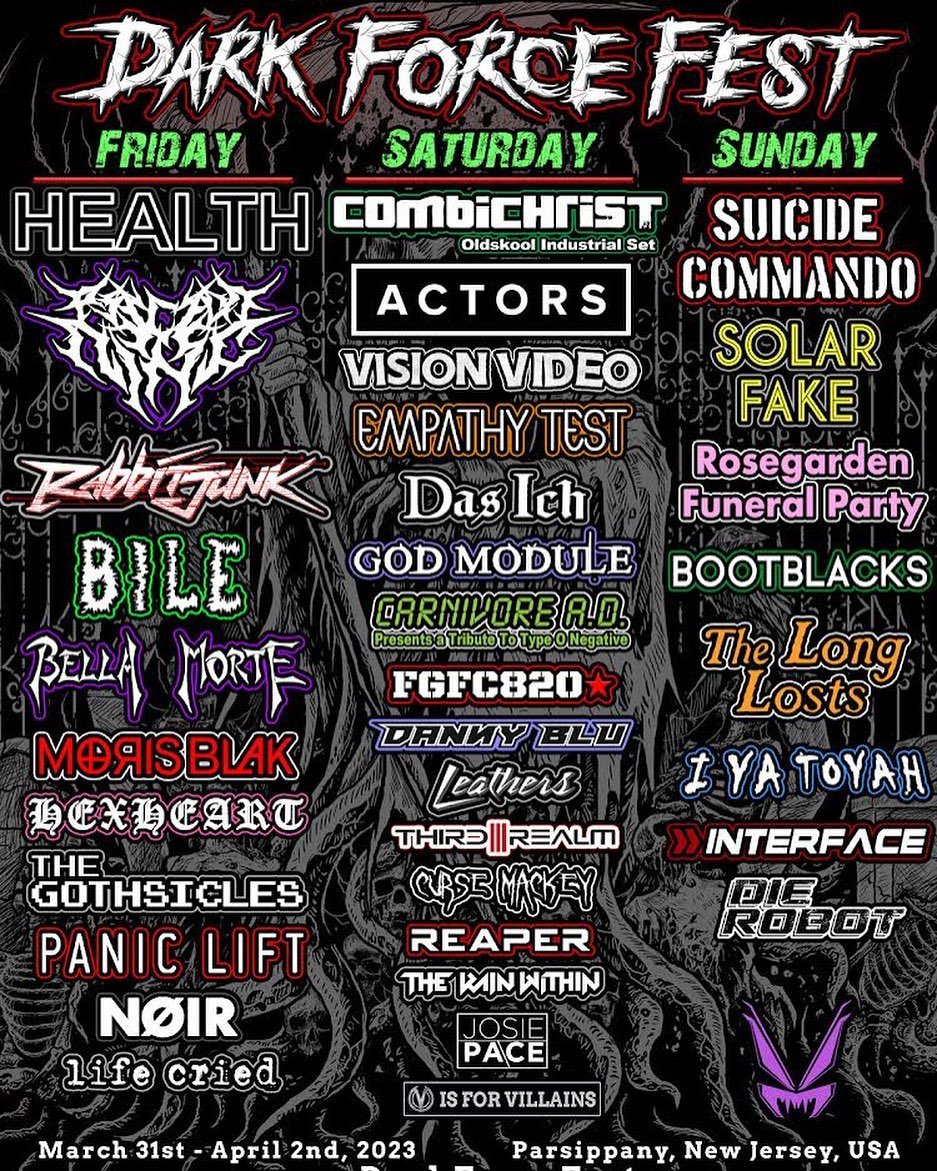 Catch @morisblak and @dannyblu at this year&rsquo;s @darkforcefest! Coming soon March 31 &mdash; April 2 by @vampirefreaks 

#shvdowmgmt #dannyblu #morisblak #vampirefreaks