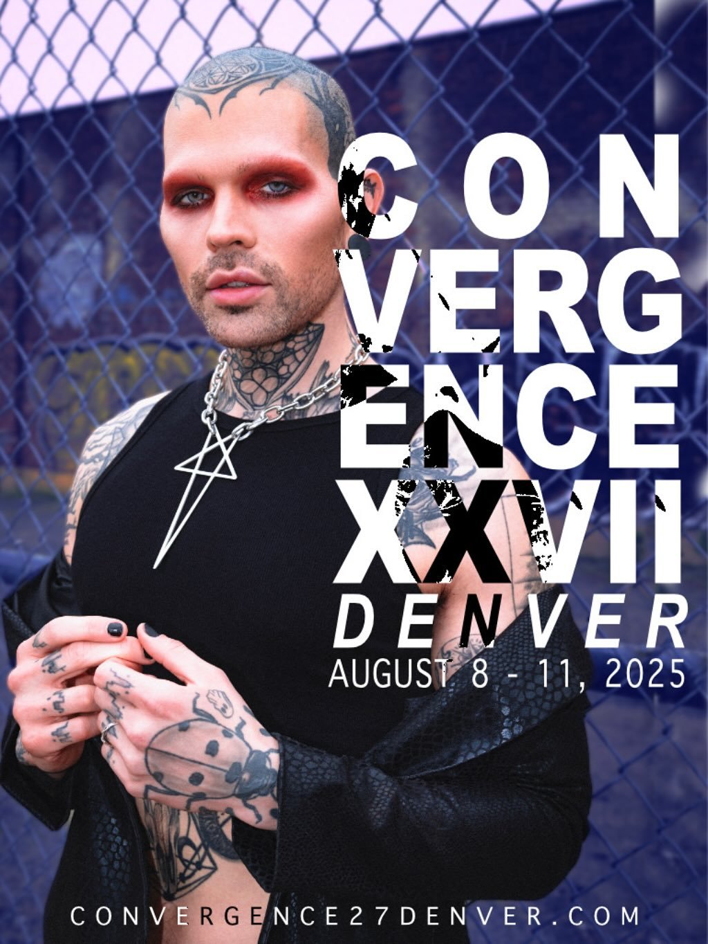 Catch @dannyblu headlining Friday August 8th at #convergence27 @hqdenver alongside @nyxxnyxxnyxx 

#darkpop #industrialpop #queermusic