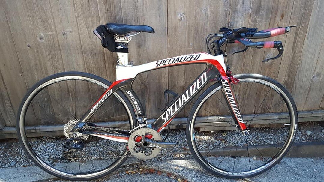 Internal cable routing and tune up on this Specialized S-Works triathlon bike for Jim Chris Winter .