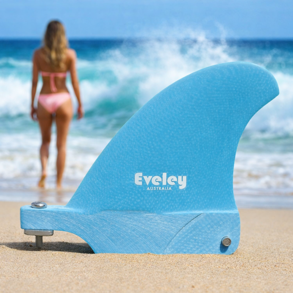 2.9 inch blue fiberglass center fin