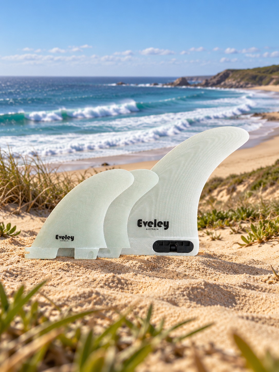 4.13" + 6" FCS II style 2+1 Fin Set – Volan Pro Glass (3 fin set)