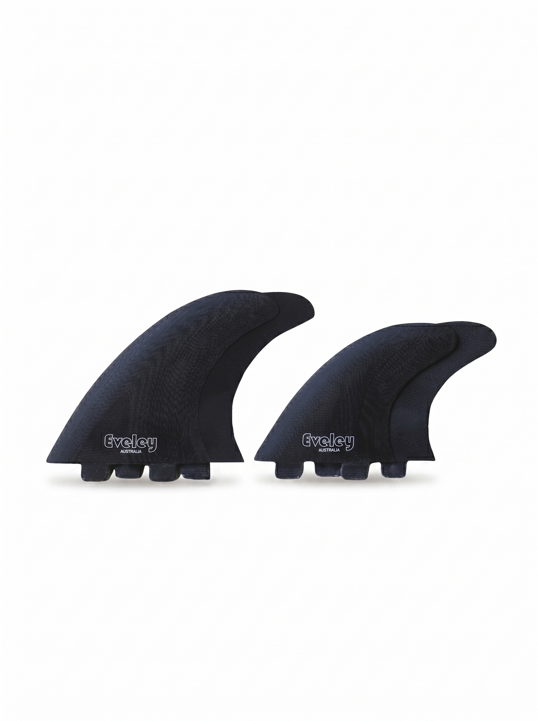 5.2" / 4.35" Big Boy Quad Fins – Black Pro Glass (FCS Compatible, Set of 4)