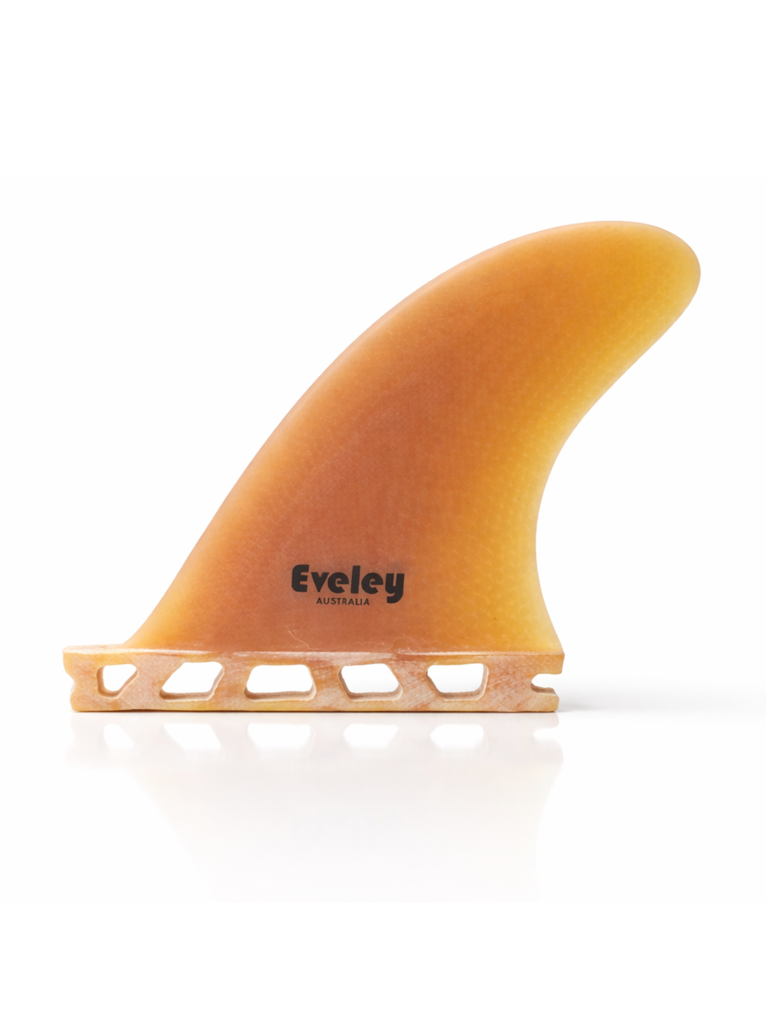 Eveley 3.5 inch classic stabilizer surfboard fin gold Pro Glass Futures compatible trailer fin