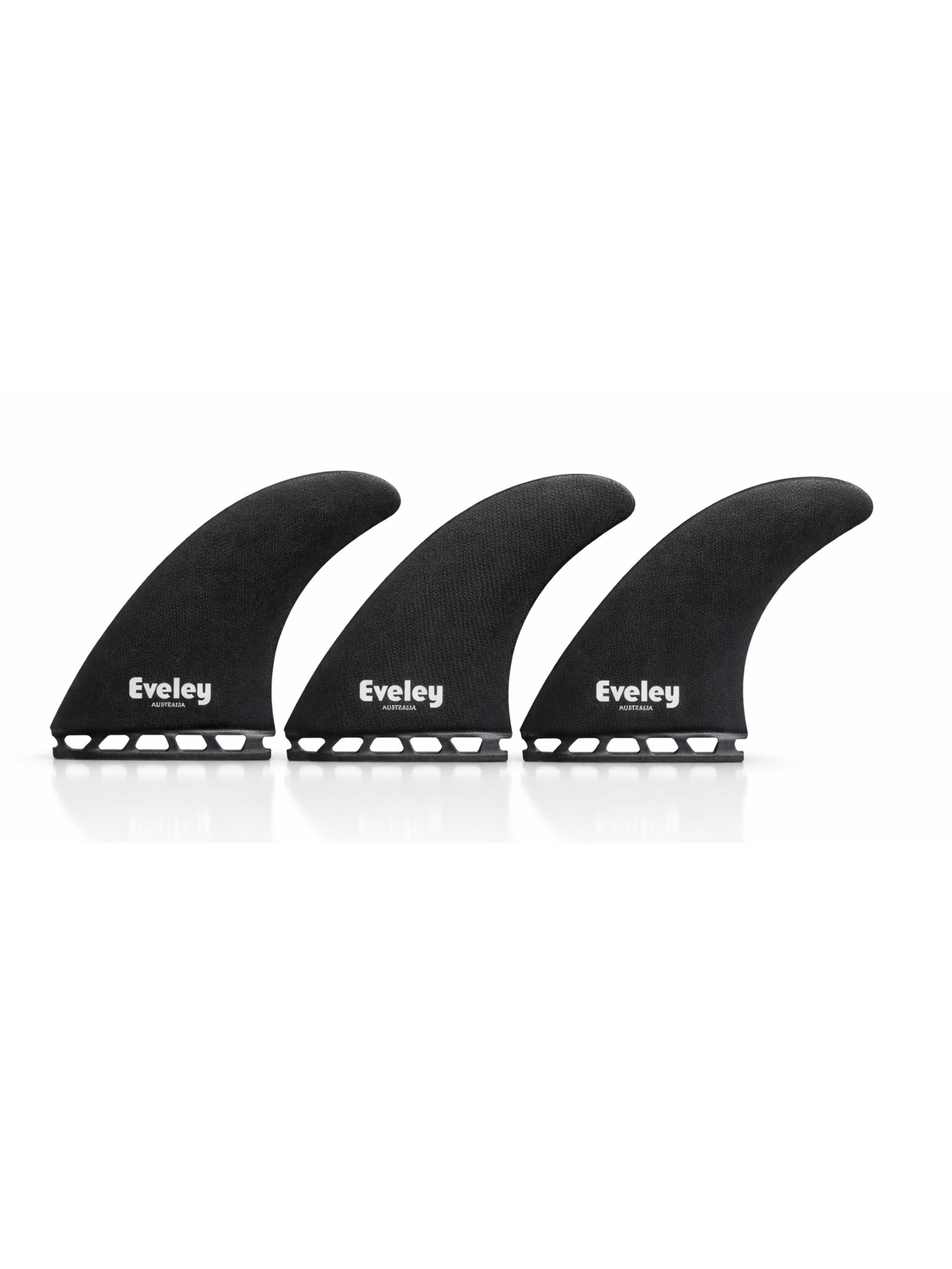 5.4" Big Boy Thruster Fins – Black Pro Glass, Futures compatible
