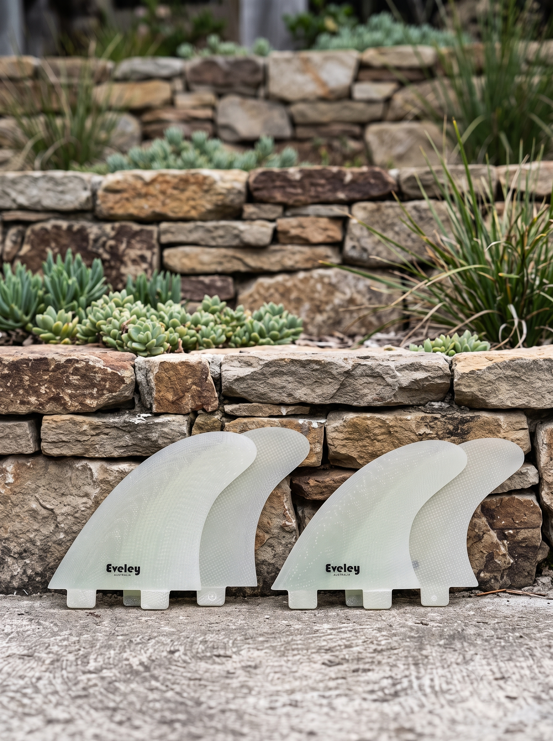 4.6" / 4.2" Classic Quad Fins – FCS compatible natural Pro Glass (4 fins)