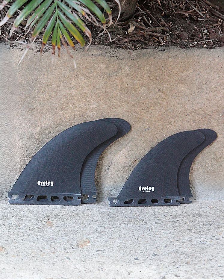 4.5” / 4” Contemporary Quad Fins – Black Pro Glass | Futures Compatible Quad Set
